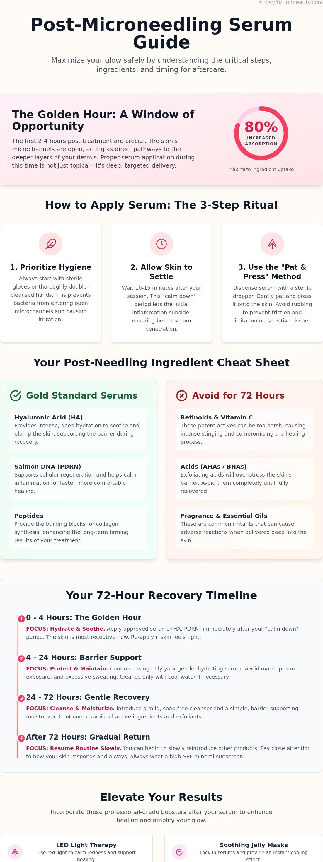 How to apply serum after microneedling
