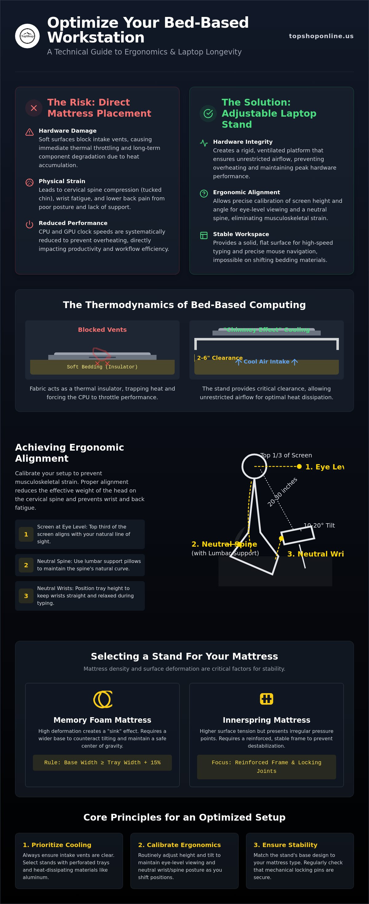 Adjustable laptop stand for bed