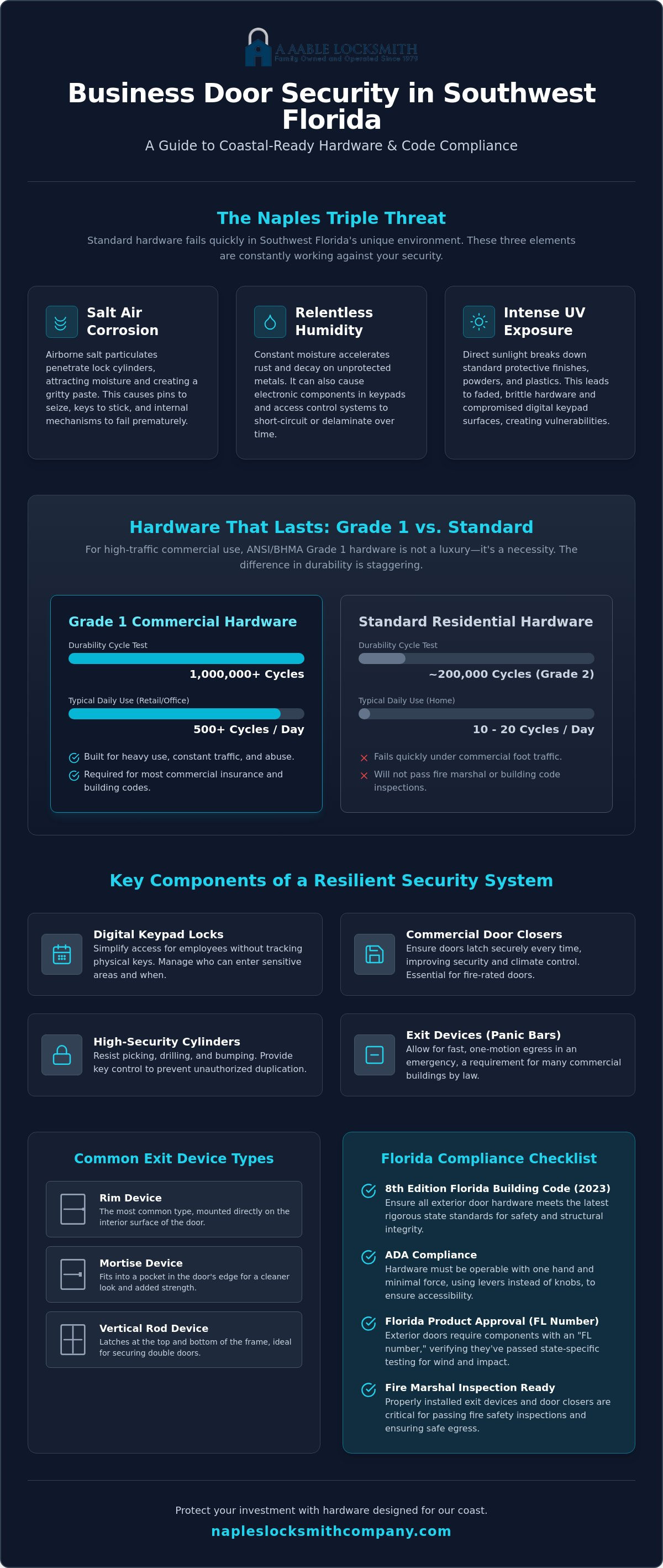 Business door security Naples