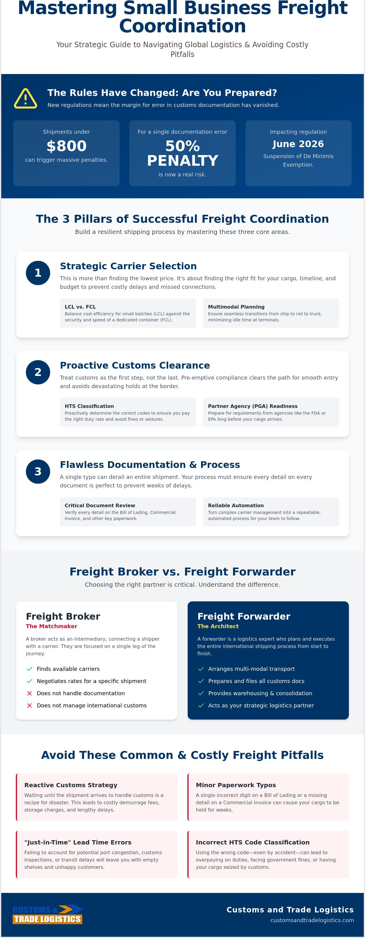Small business freight coordination