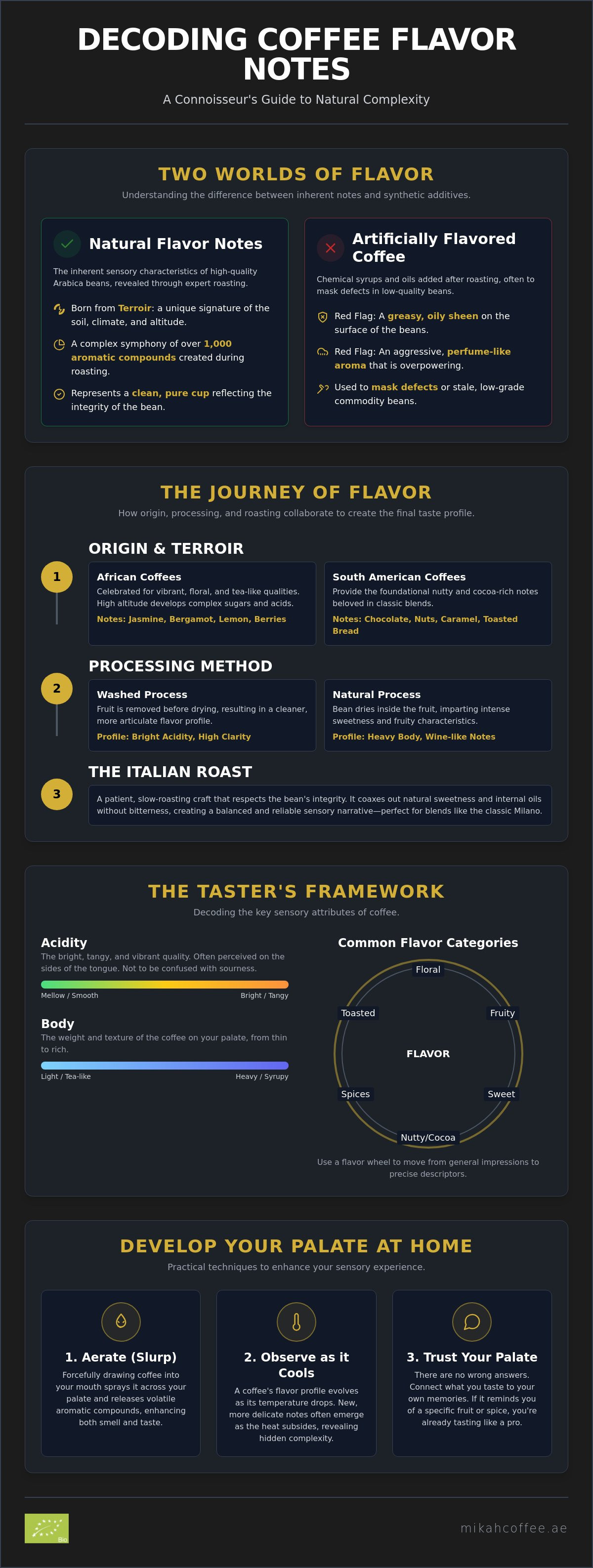 Coffee flavor notes guide