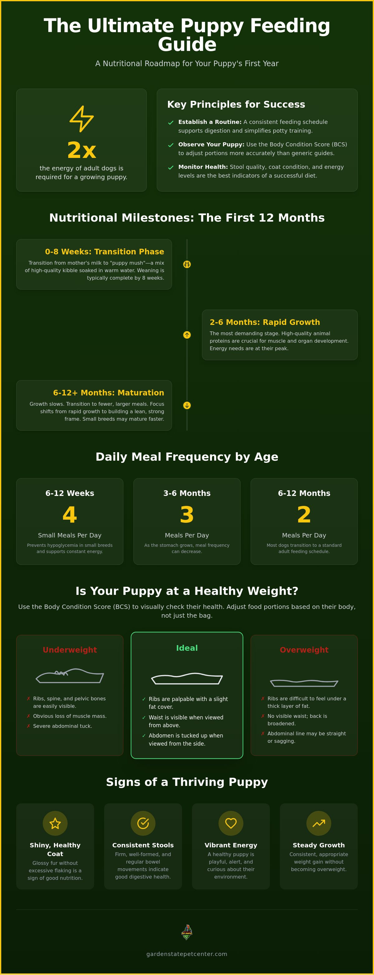 Puppy feeding schedule chart