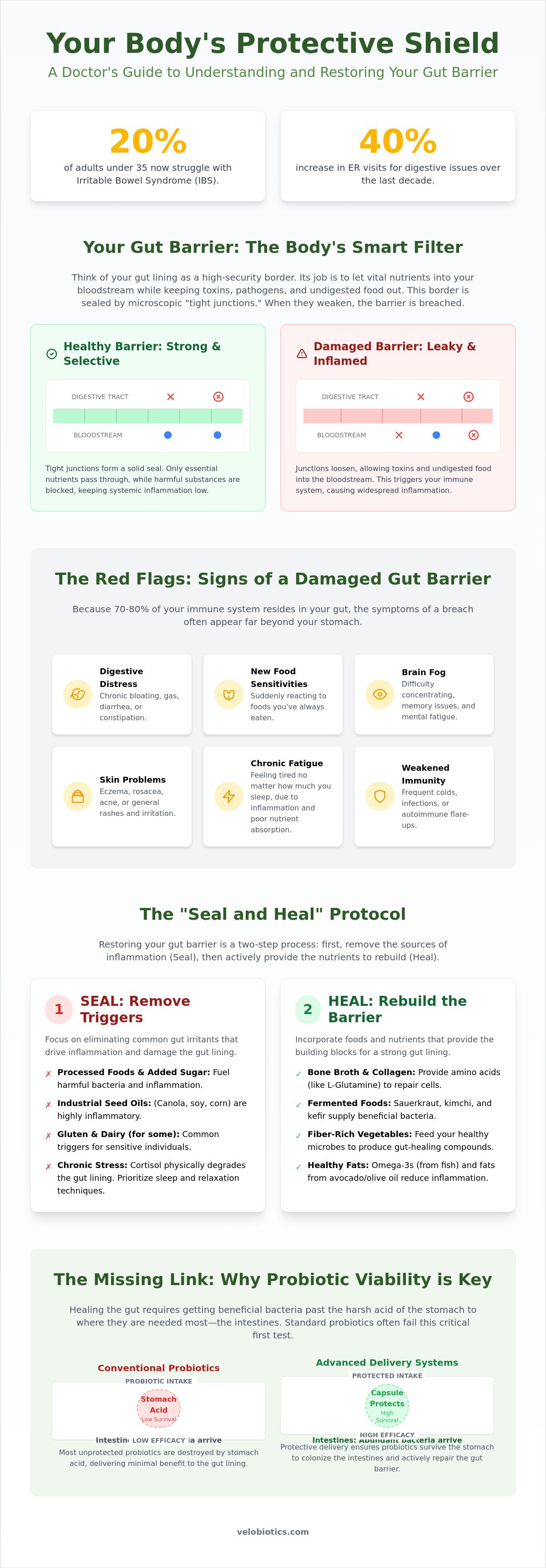 Signs of a damaged gut barrier