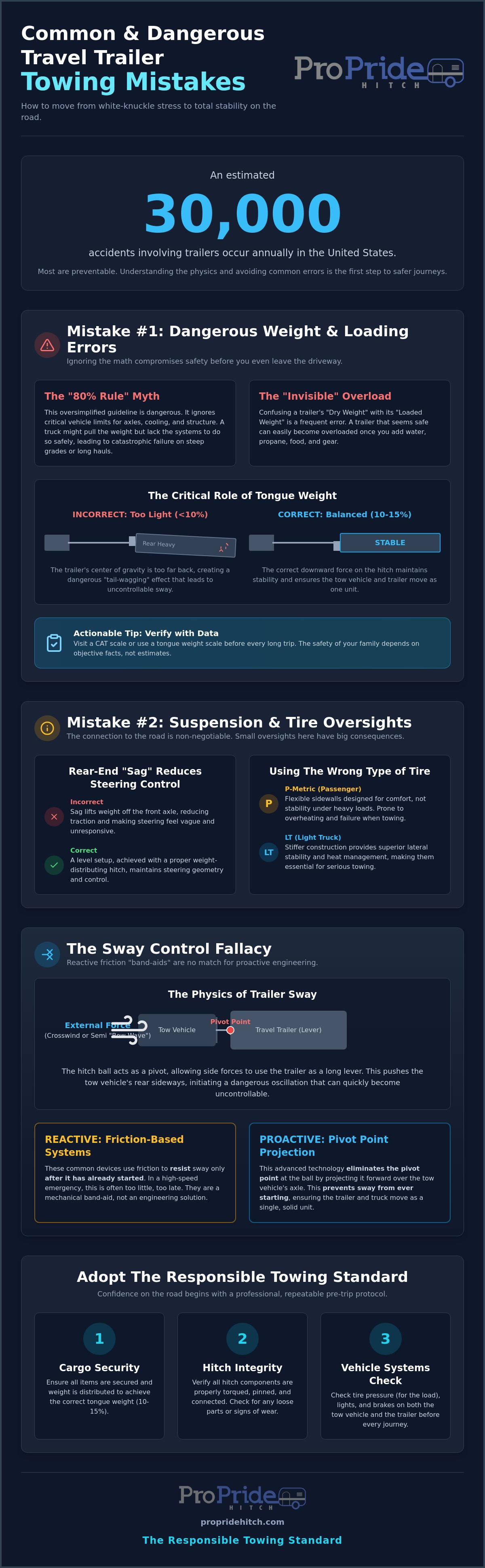Travel trailer towing mistakes