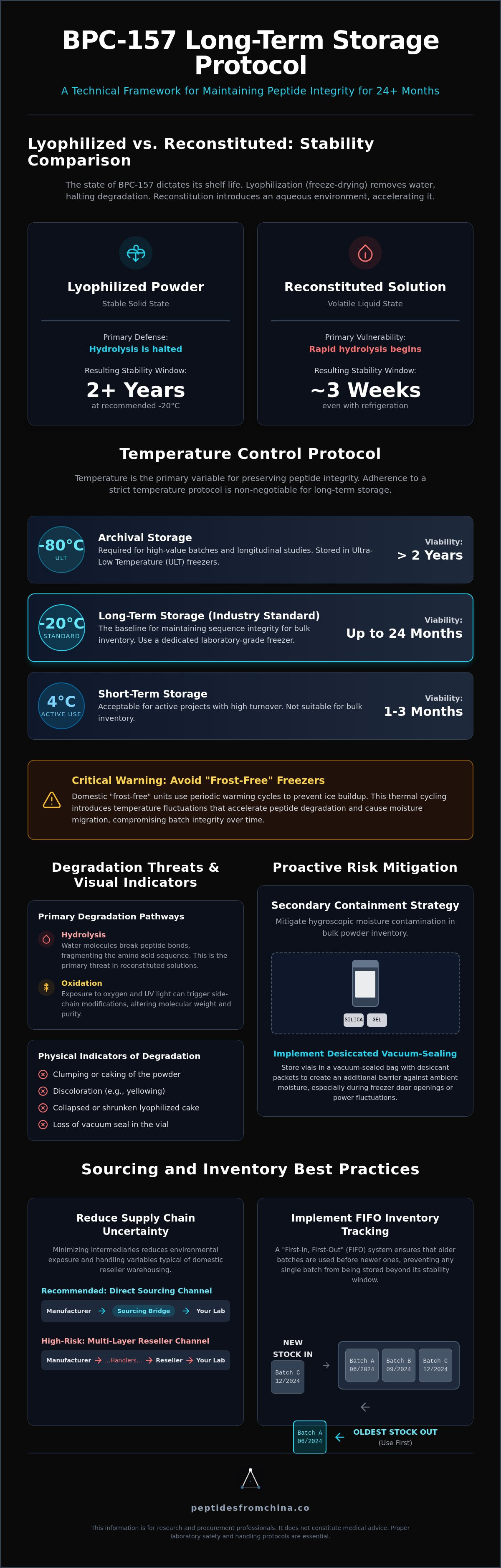Long term storage of BPC-157