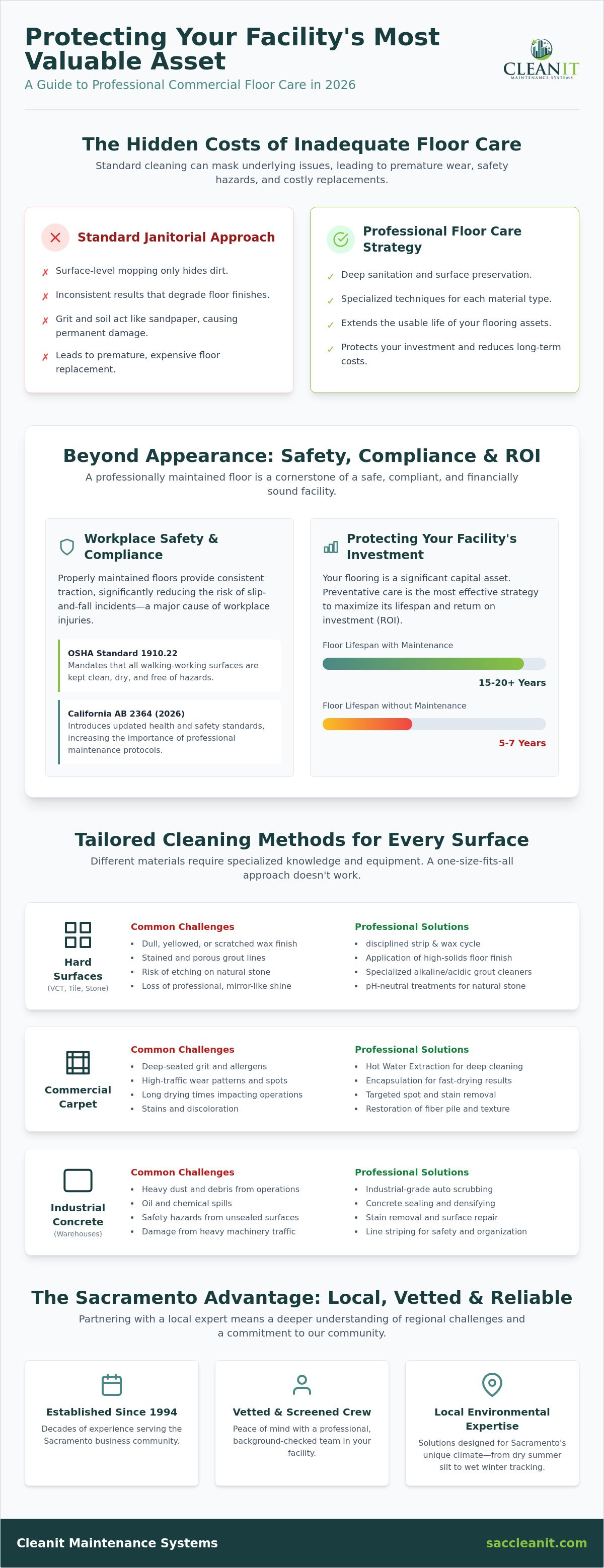 Commercial floor cleaning services