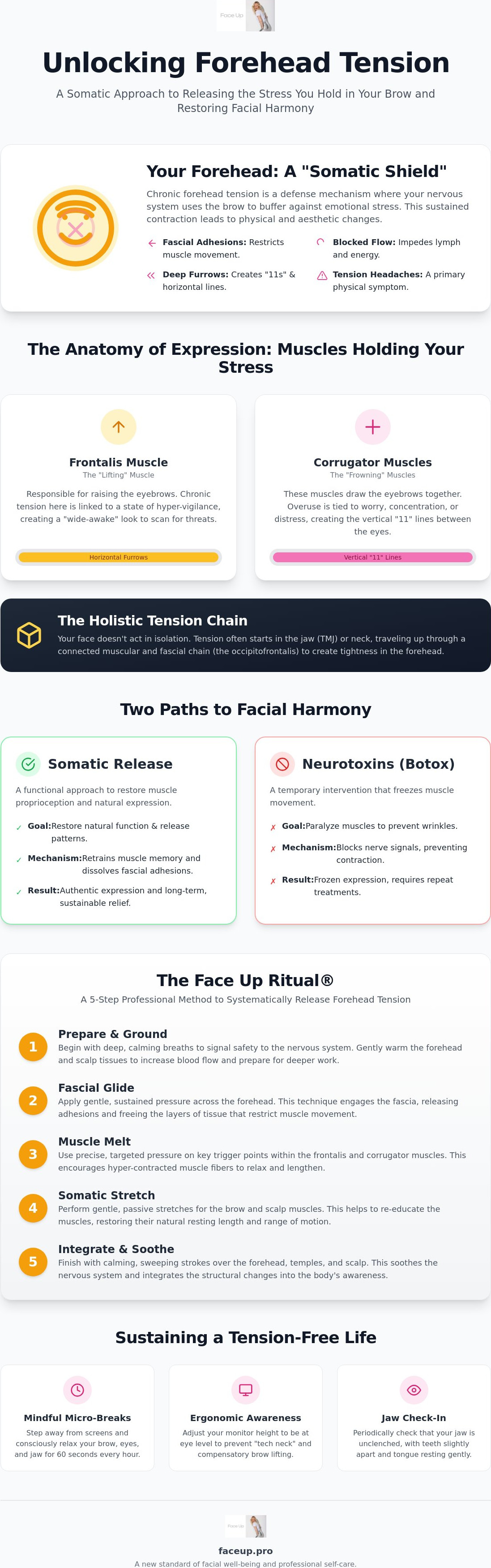 How to release tension in the forehead
