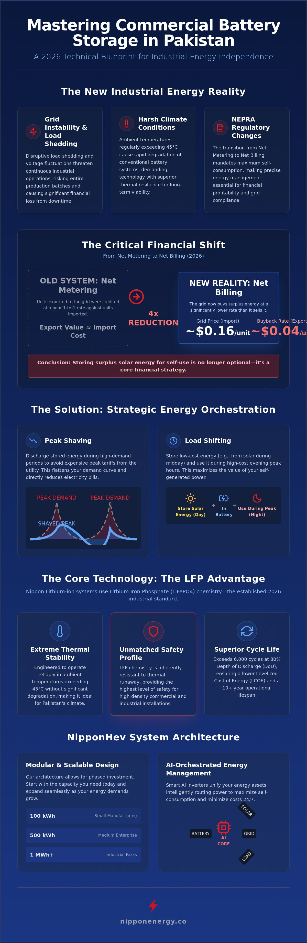 Commercial battery storage sizing pakistan