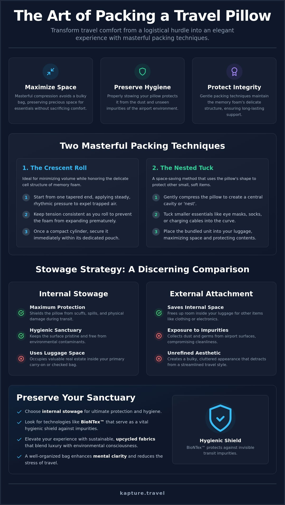 How to pack a travel pillow