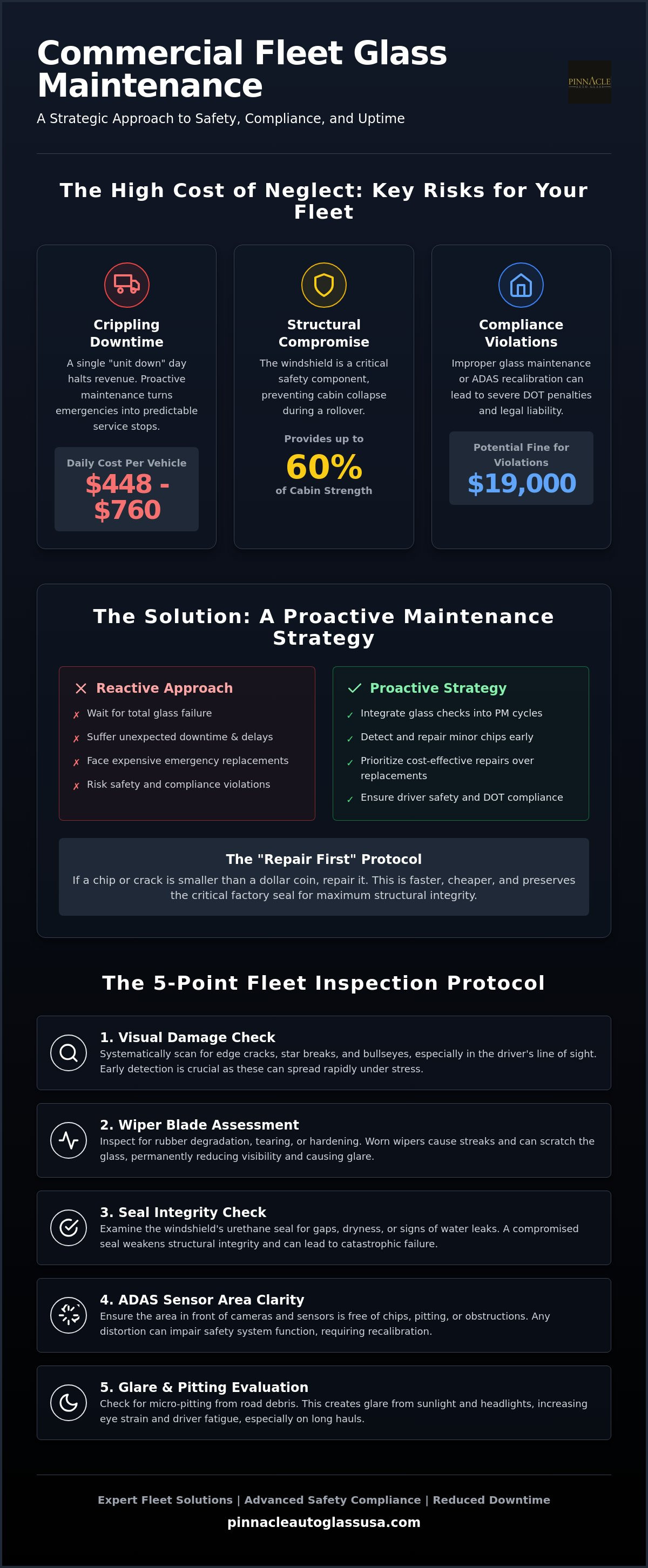 Commercial fleet glass maintenance