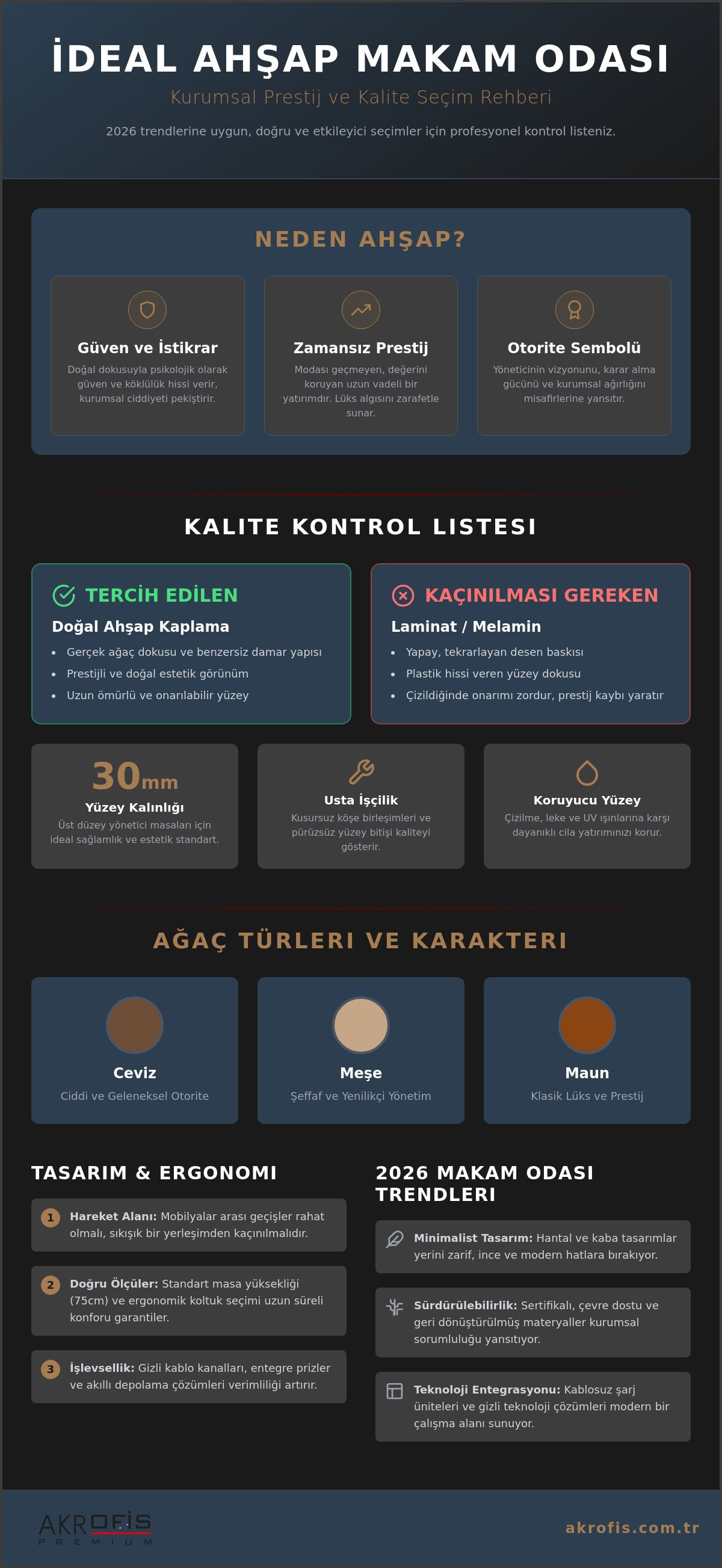 Ahşap makam odası takımları
