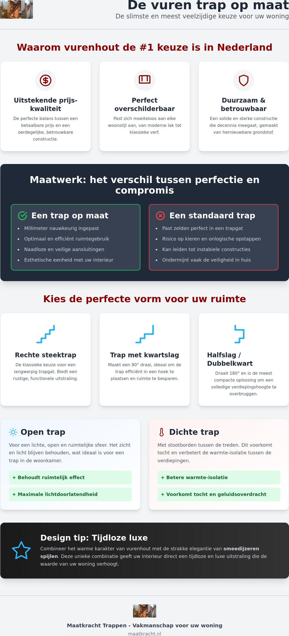 Vuren trap op maat