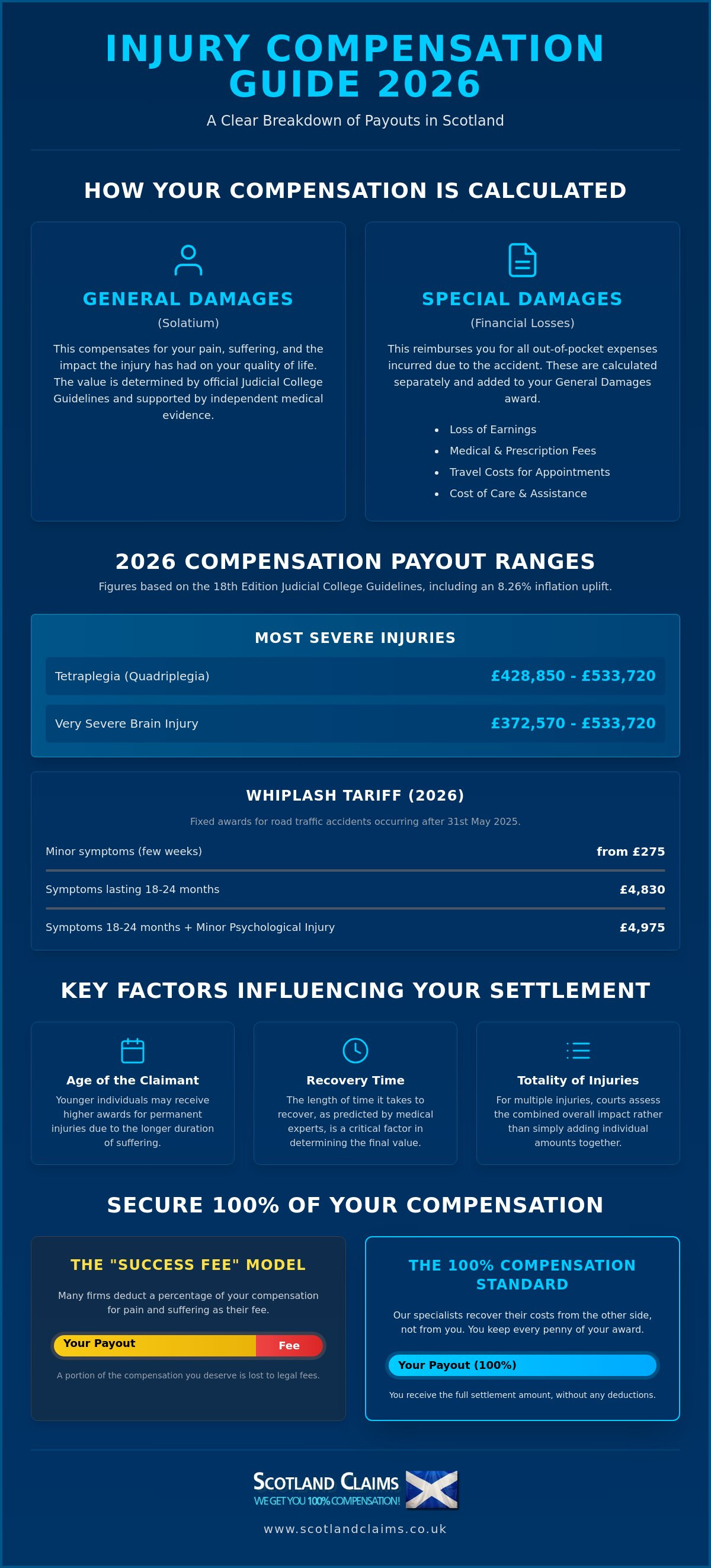 Injury compensation chart