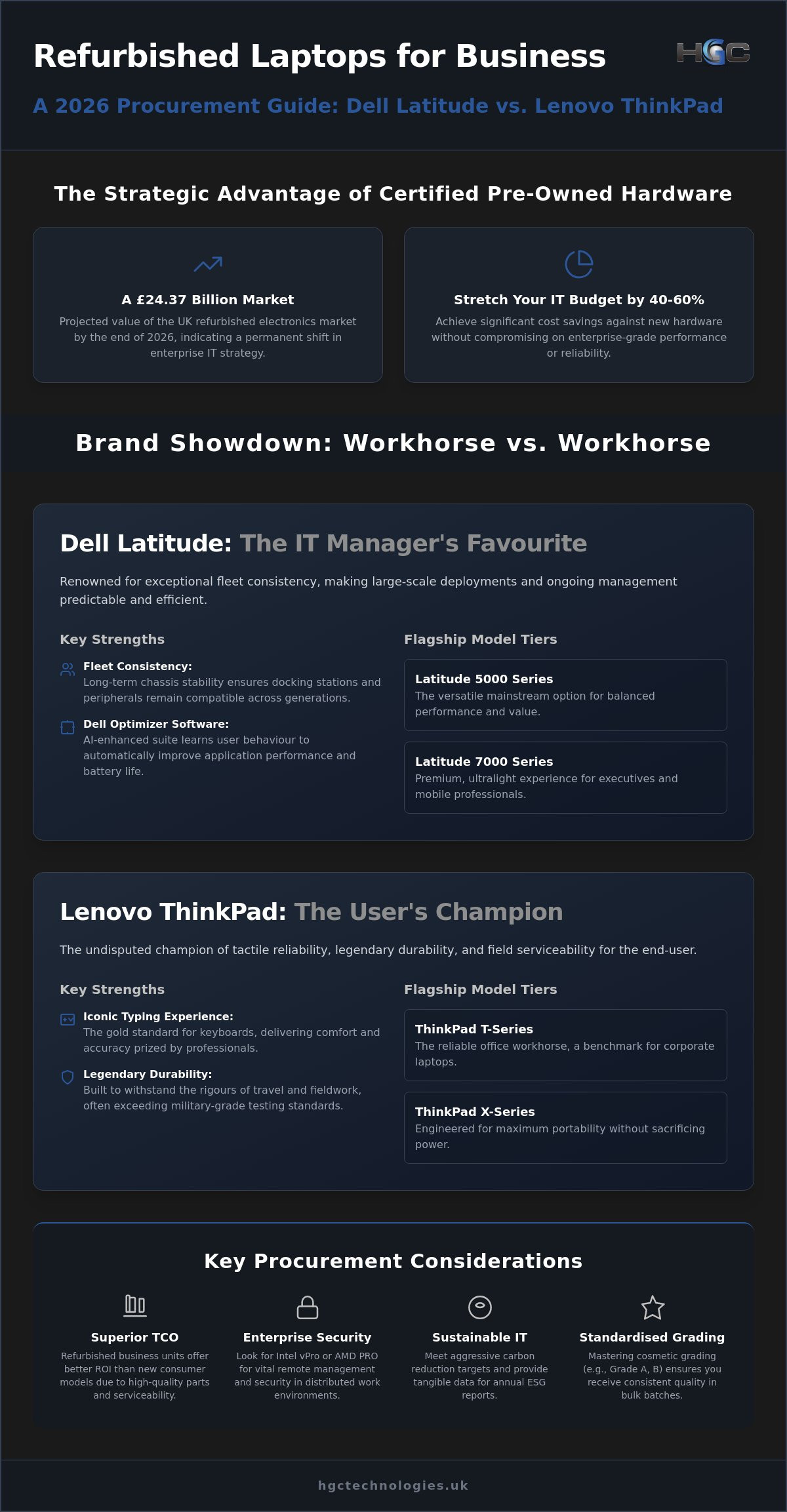 Refurbished Dell vs Lenovo laptops for business