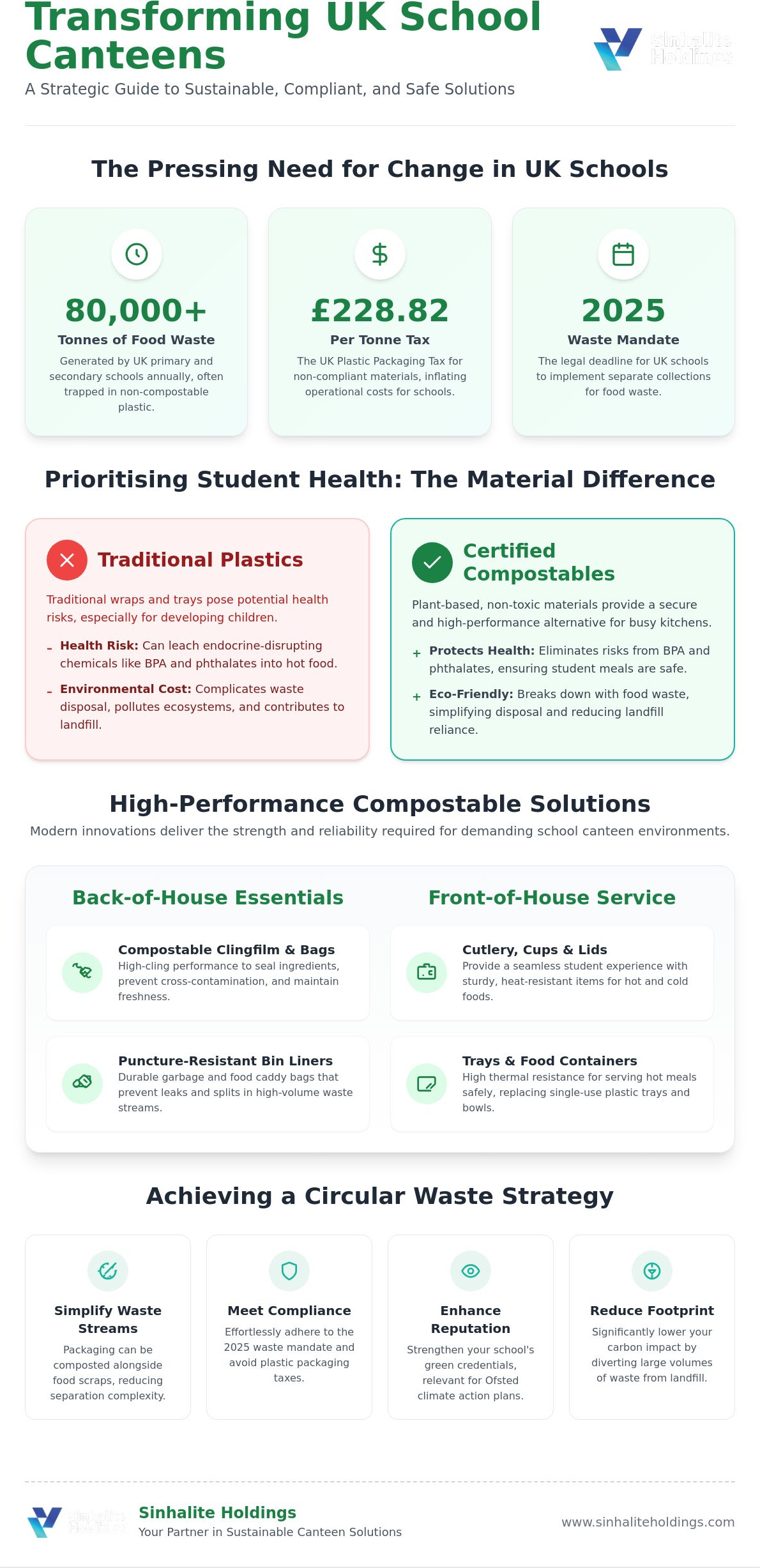 Sustainable packaging for school canteens uk