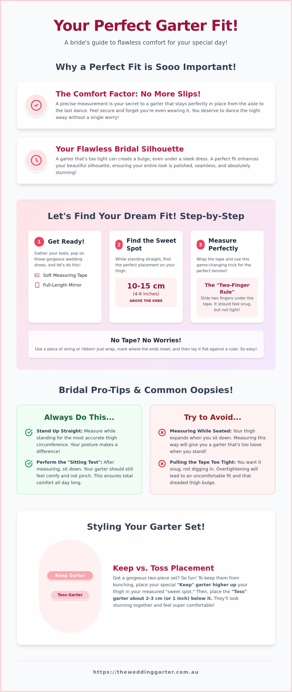 How to measure for a wedding garter