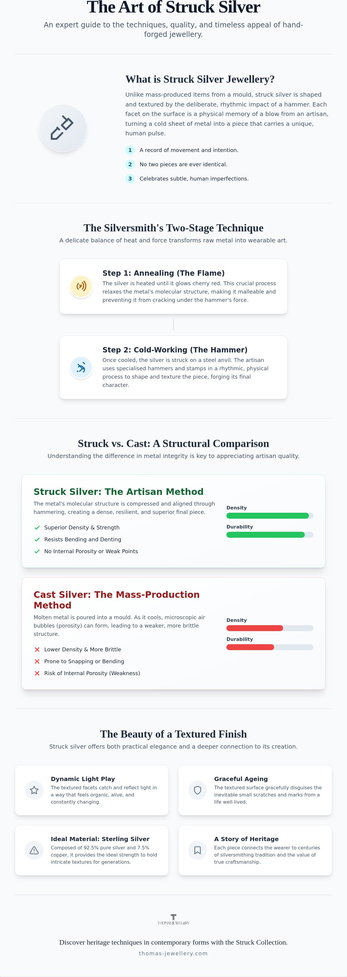 What is struck silver jewellery
