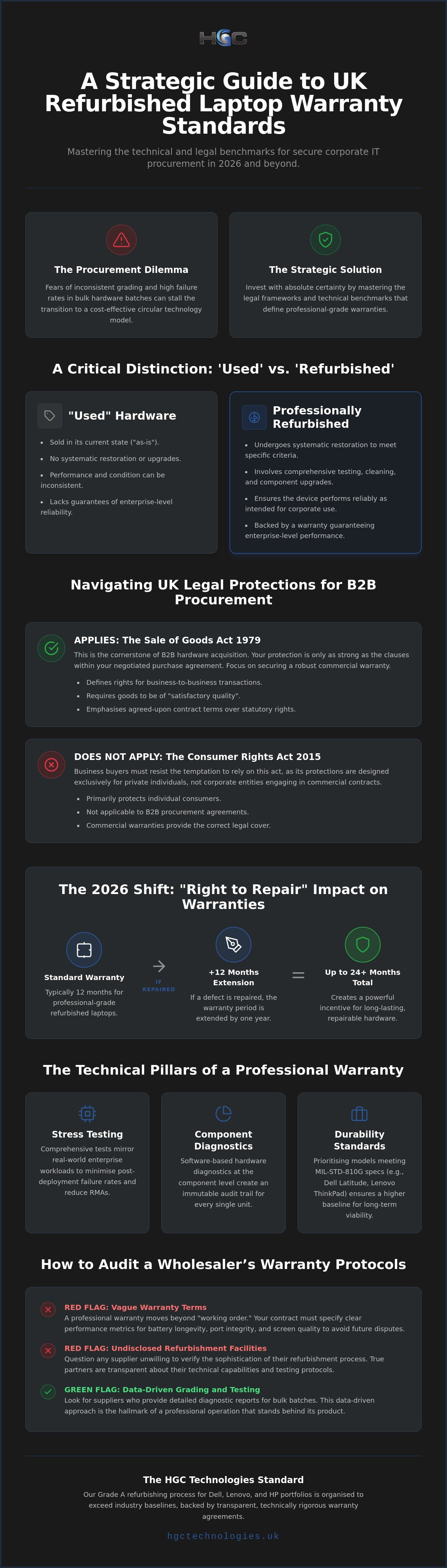 Refurbished laptop warranty standards UK