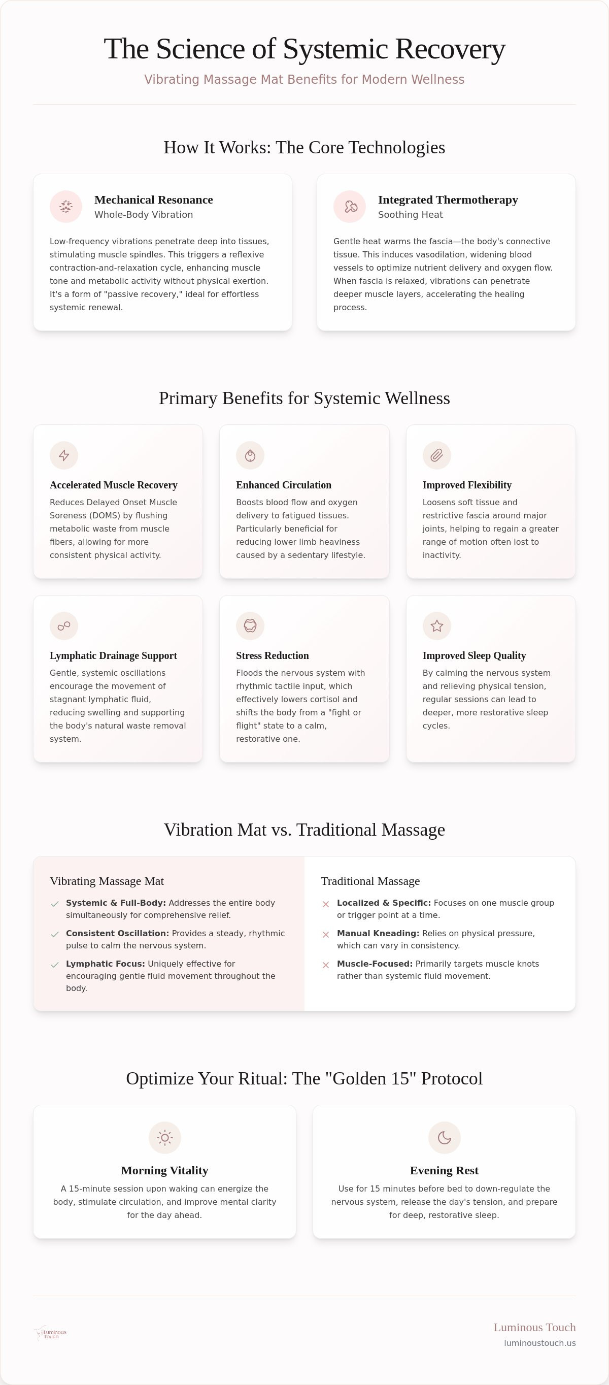 Vibrating massage mat benefits