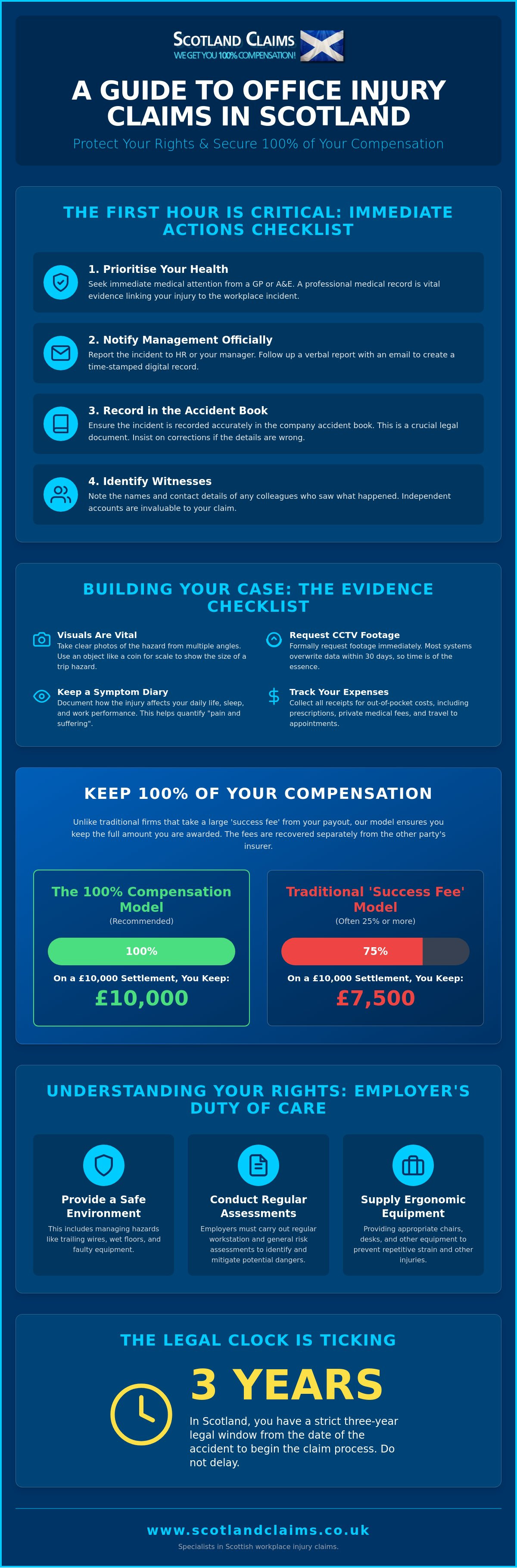 Office injury claim scotland