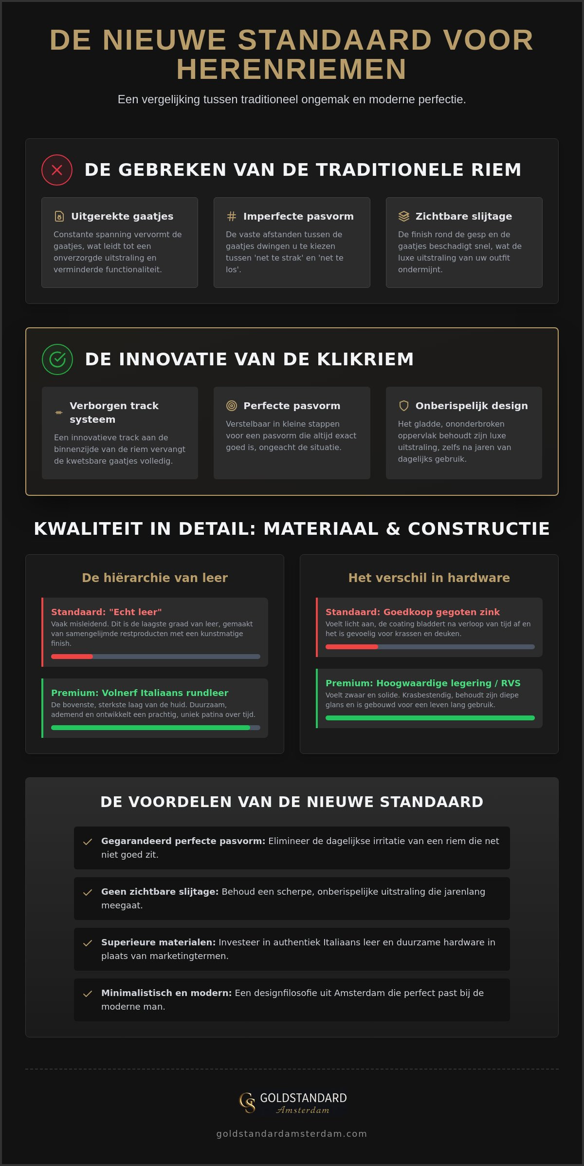 Premium heren riemen