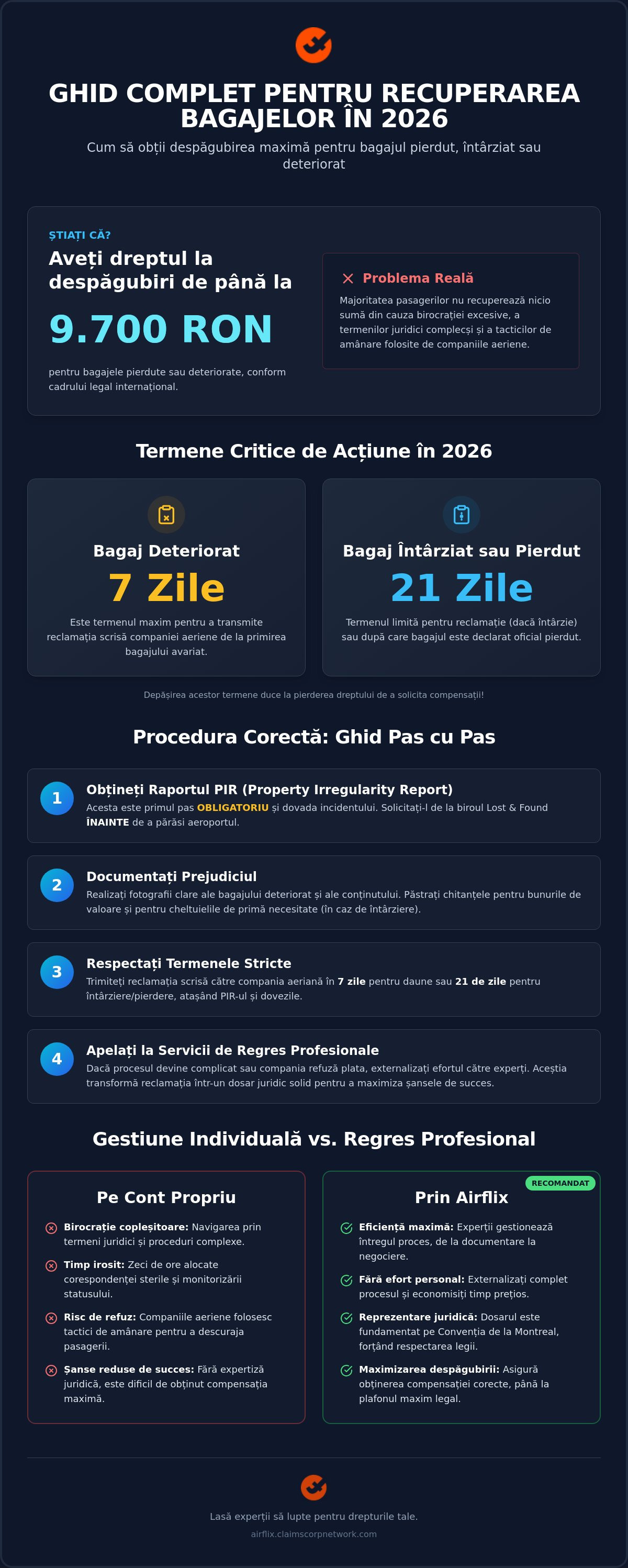 Servicii regres bagaje