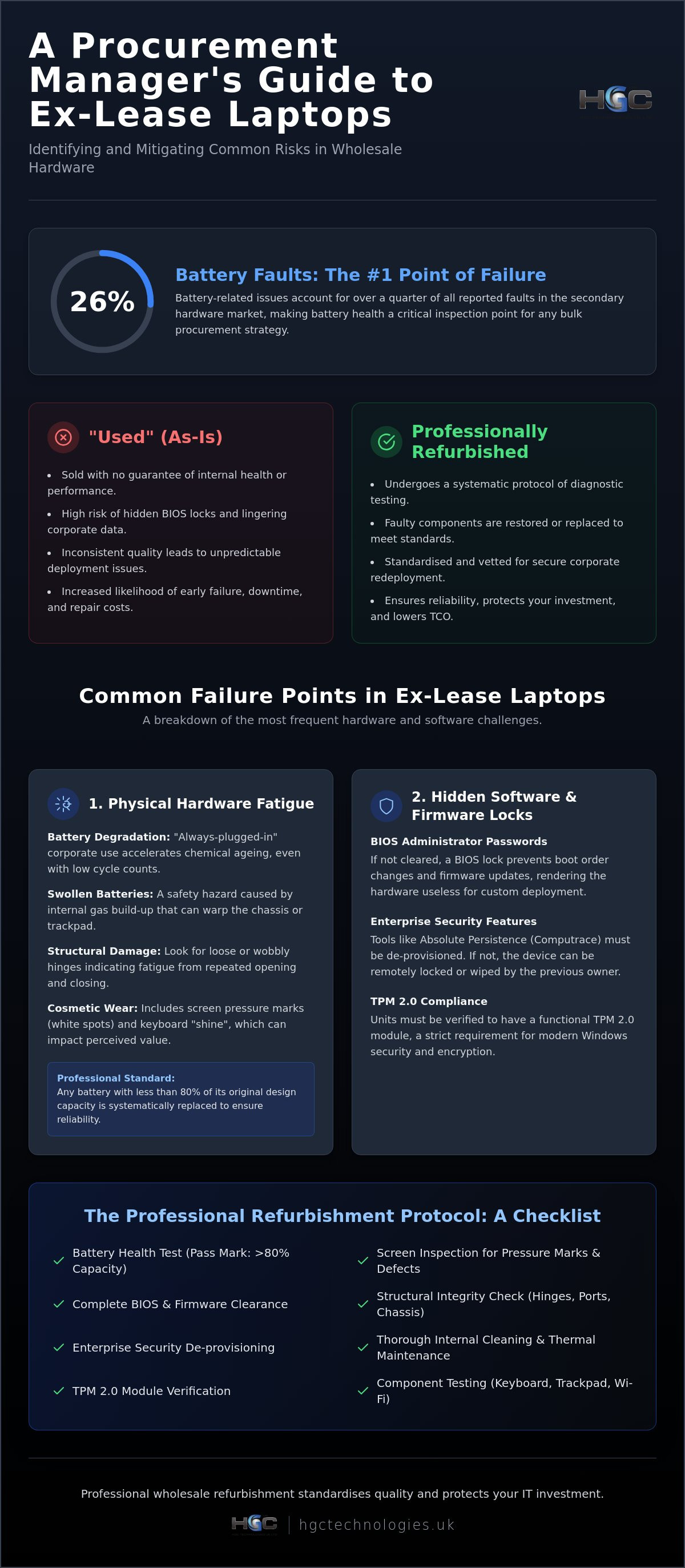 Common problems with ex-lease laptops