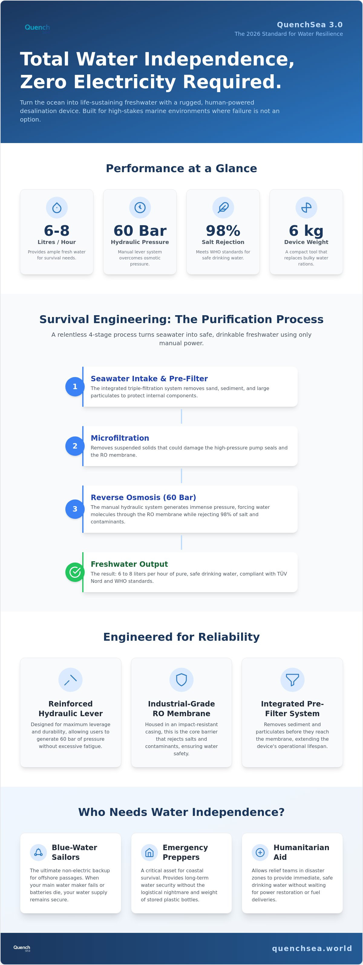 QuenchSea 3.0 Desalination Device