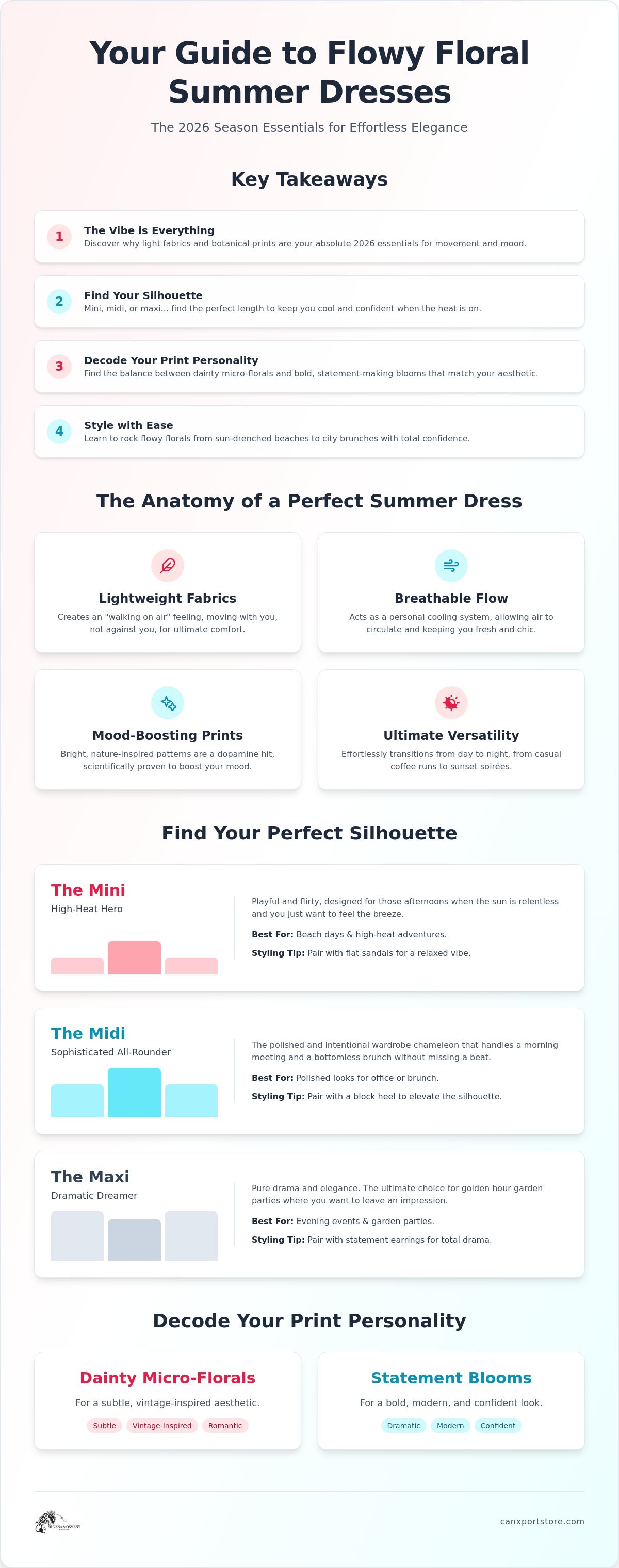 Flowy floral summer dresses