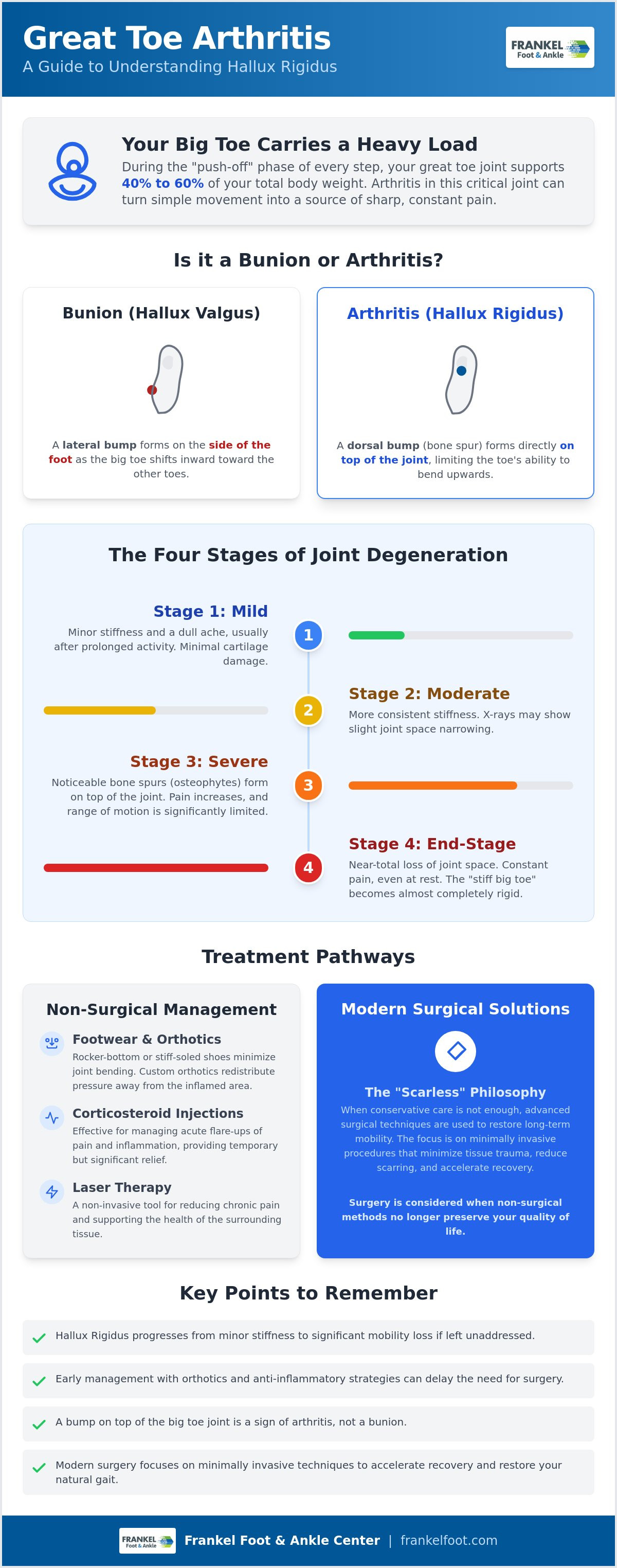 Great toe joint arthritis