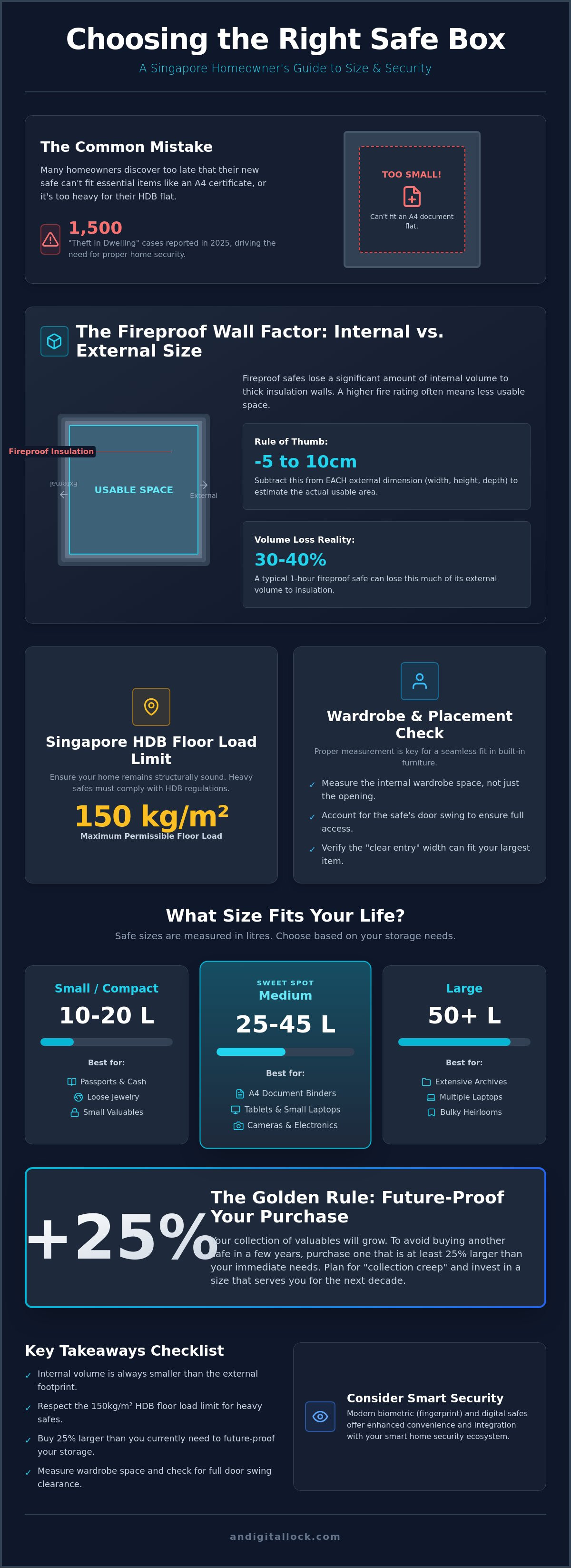 Choosing the right size safe box