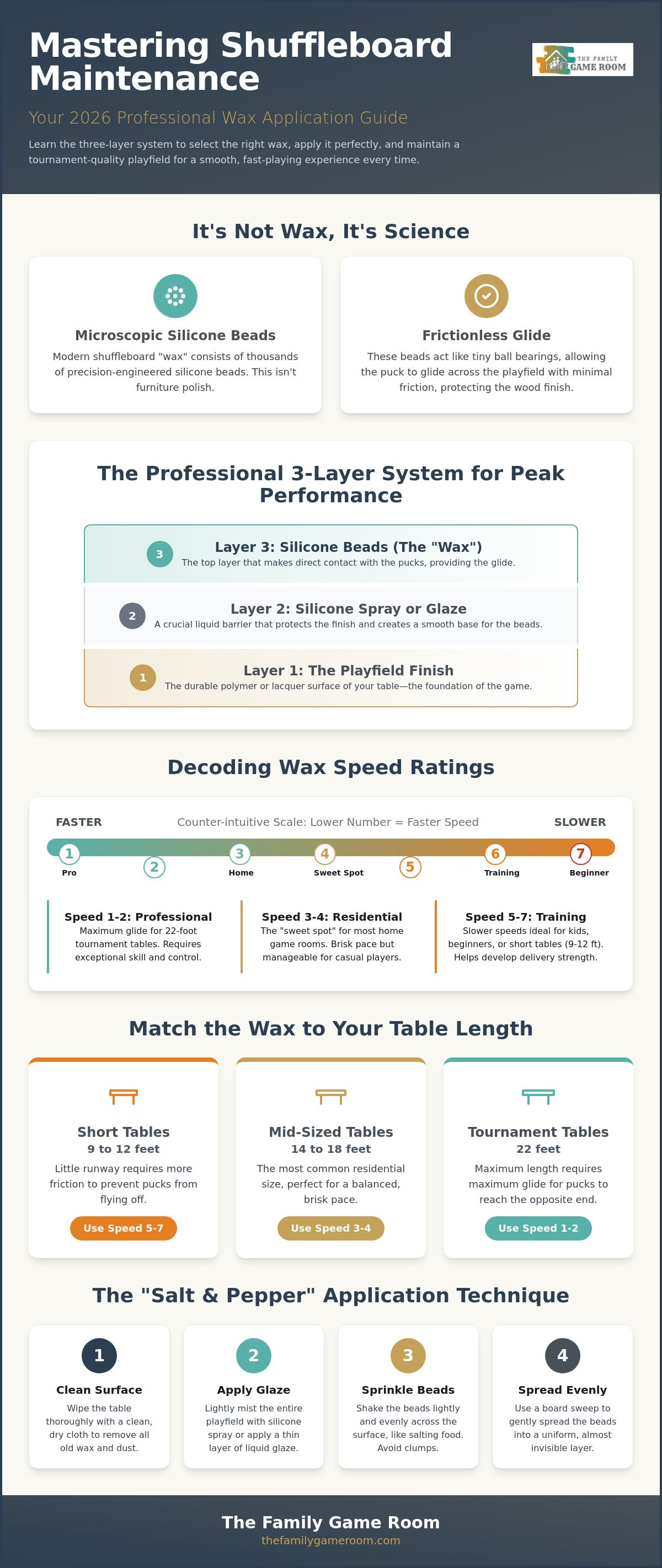 Shuffleboard wax application guide
