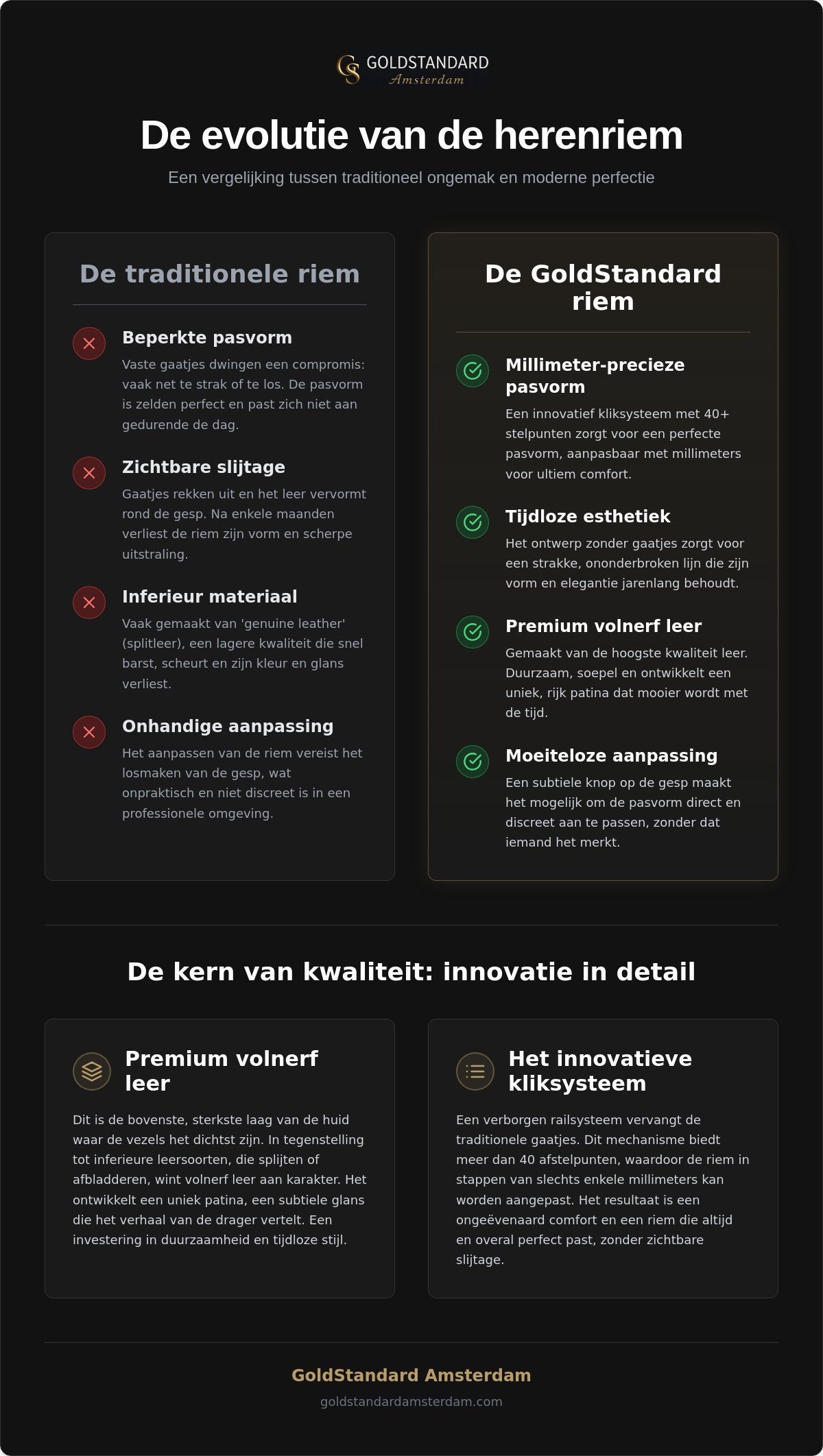 Luxe leren riem heren