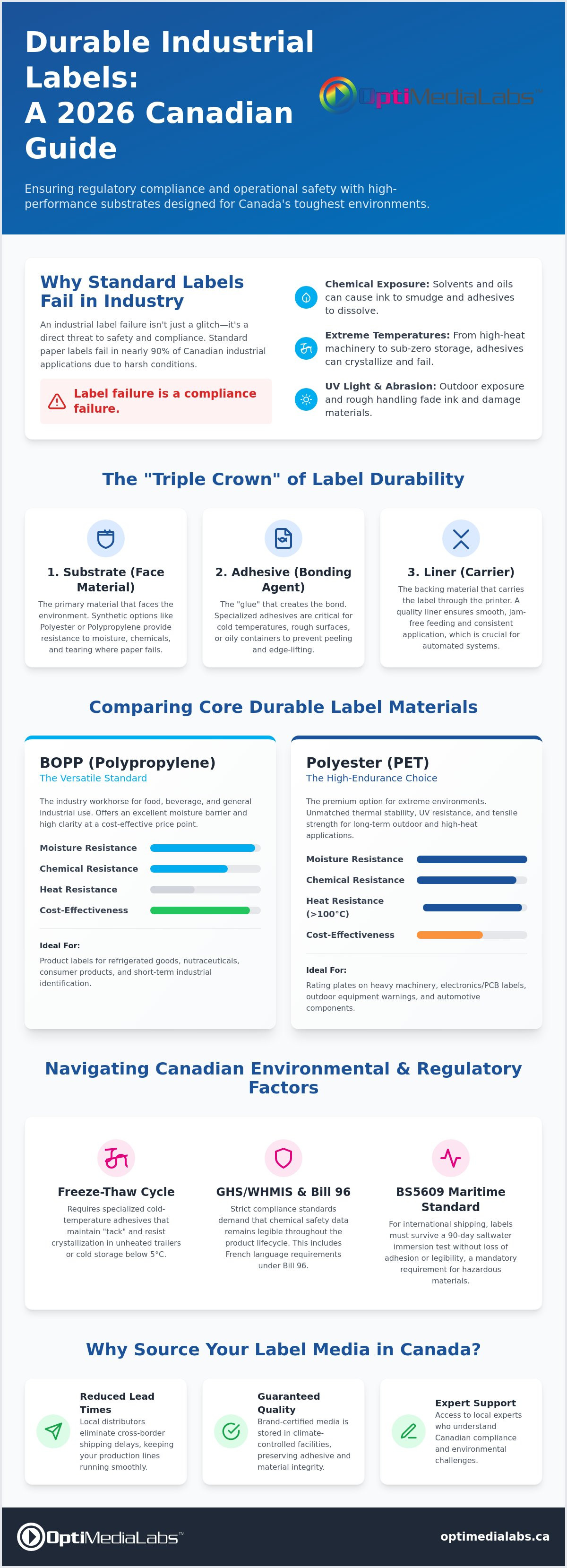 Durable label materials Canada