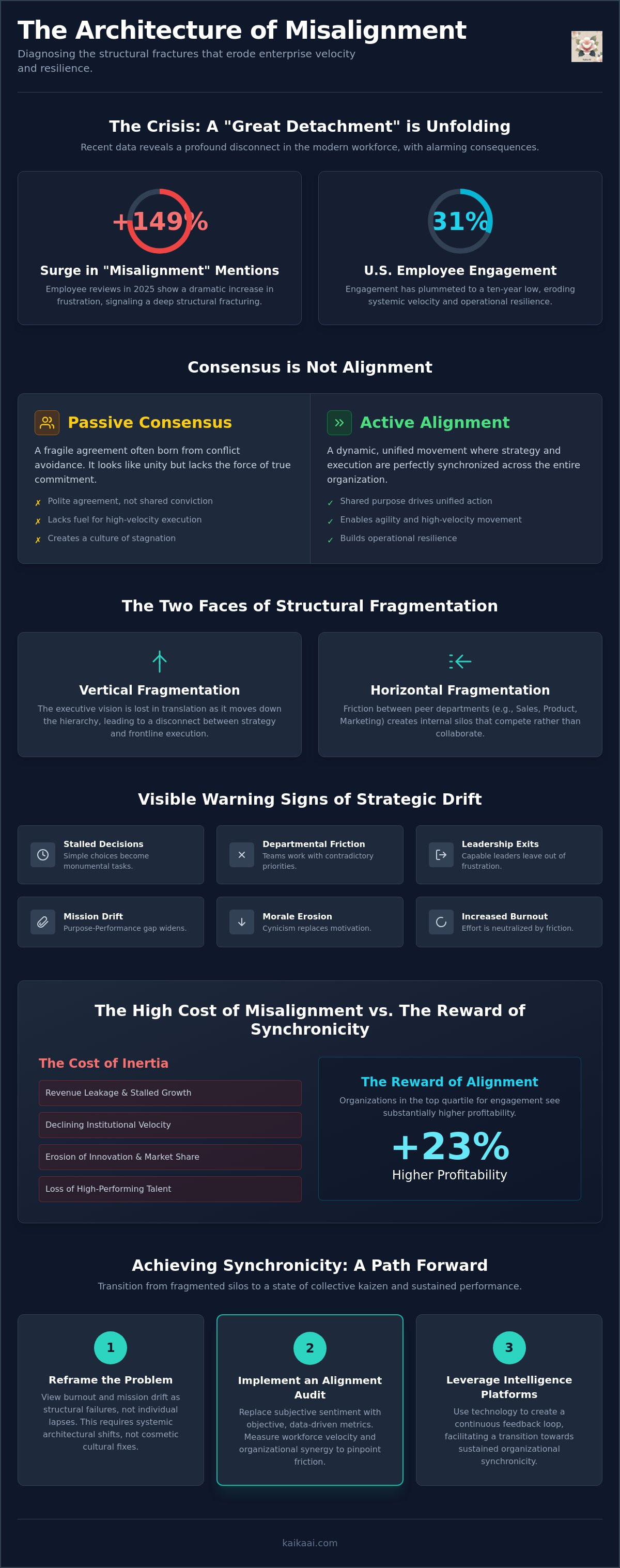 Symptoms of poor organizational alignment