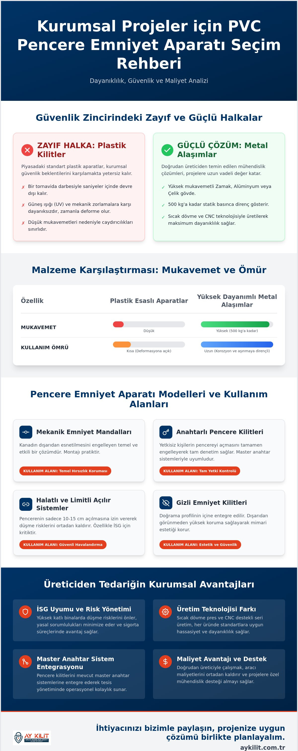 Pvc pencere emniyet aparatı üreticileri