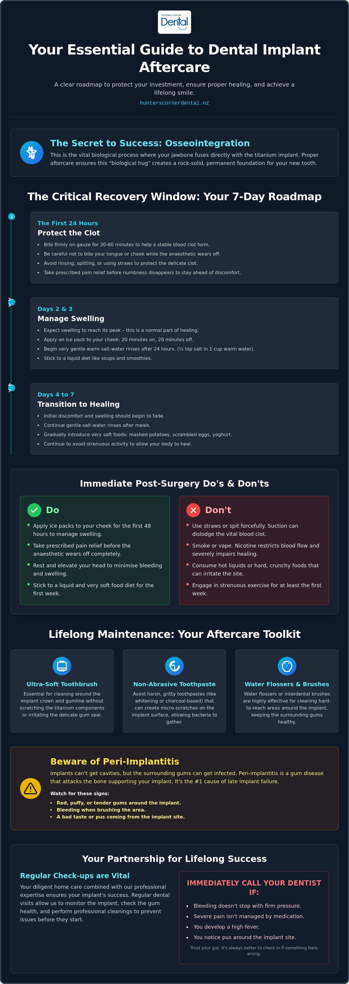 Dental implant aftercare