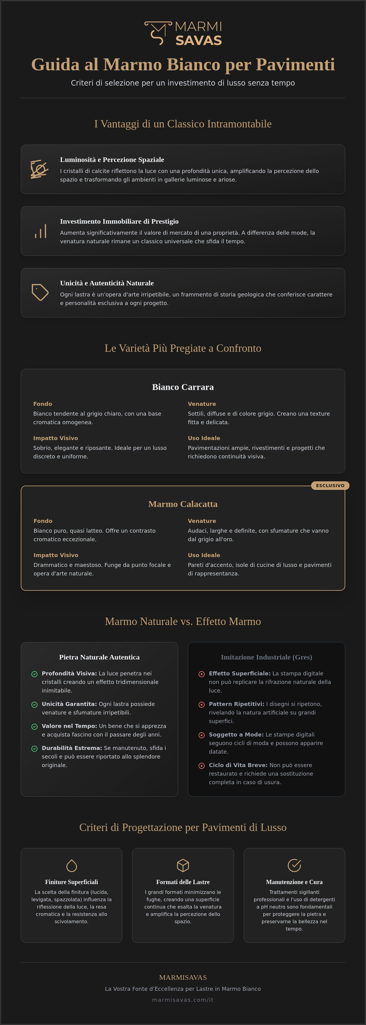 Marmo bianco per pavimenti