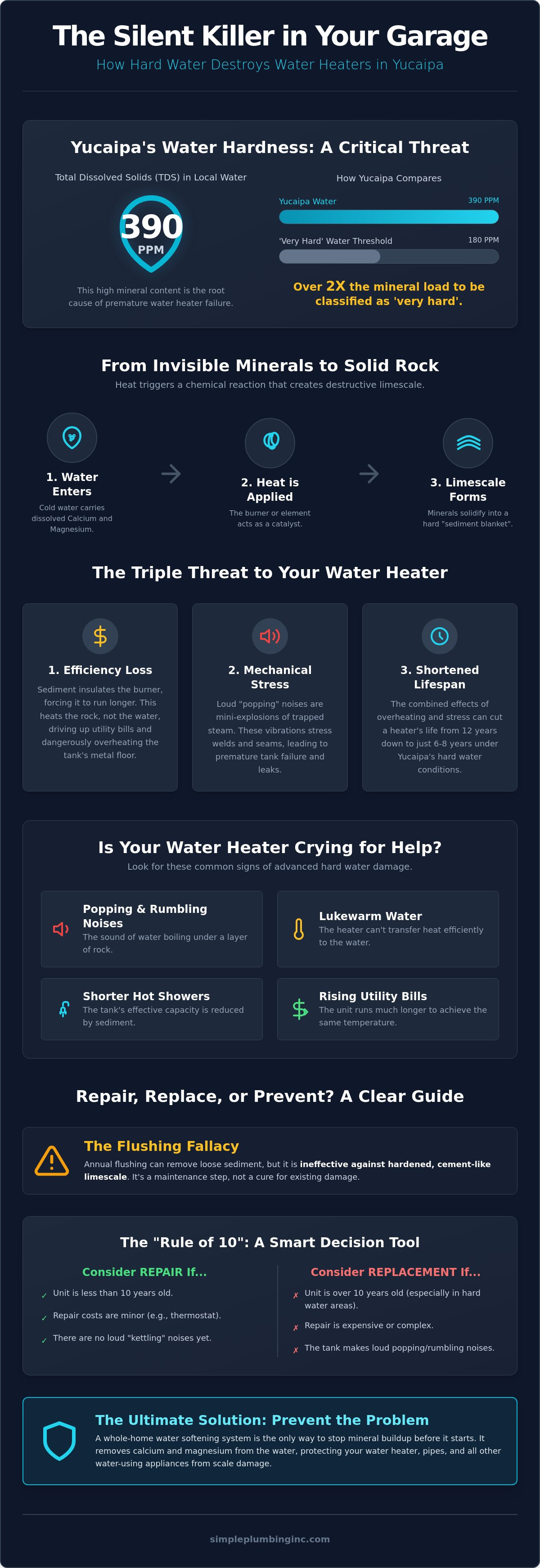 Hard water damage water heater