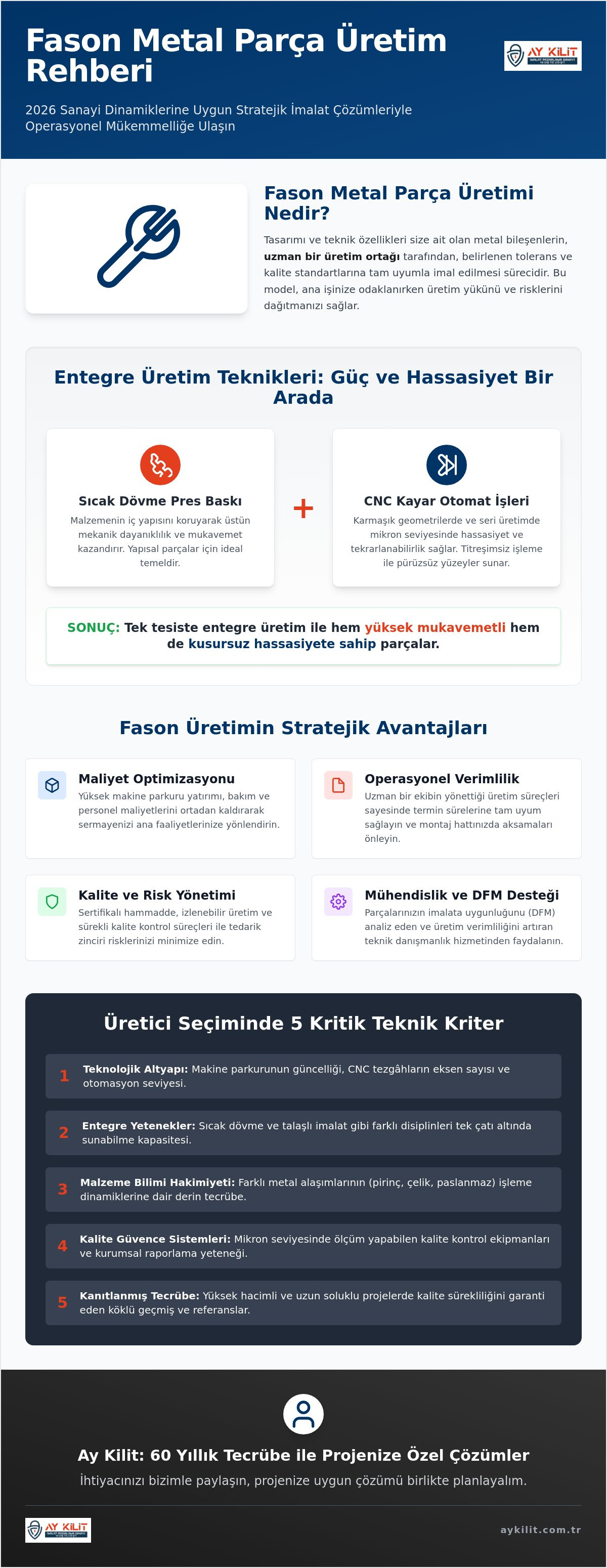 Fason metal parça üretimi