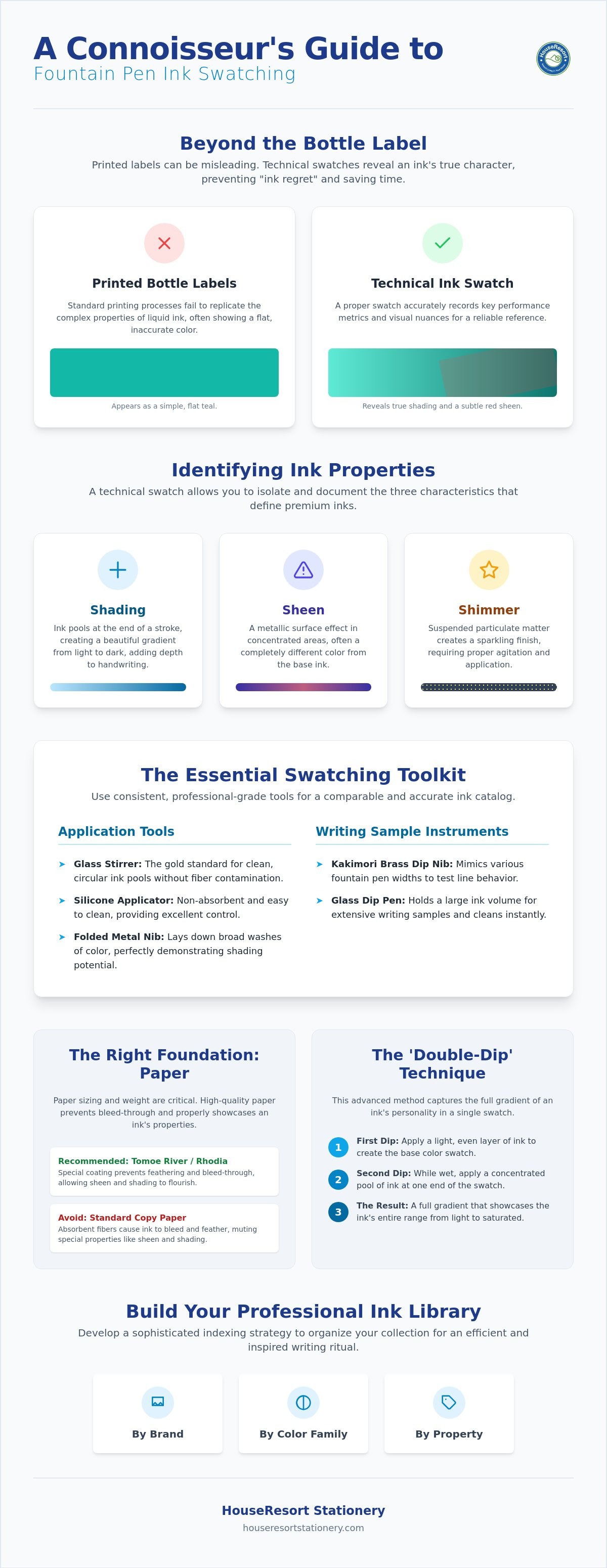 How to swatch fountain pen inks effectively