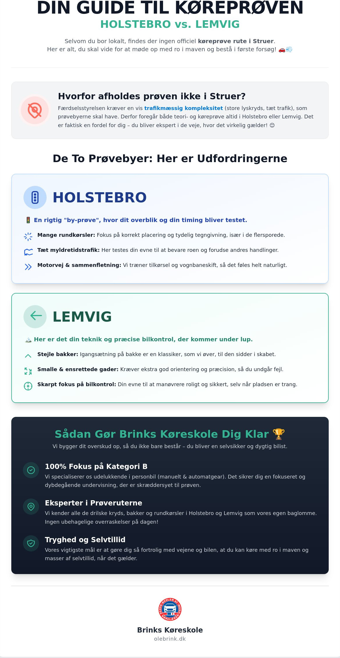 Køreprøve rute Struer