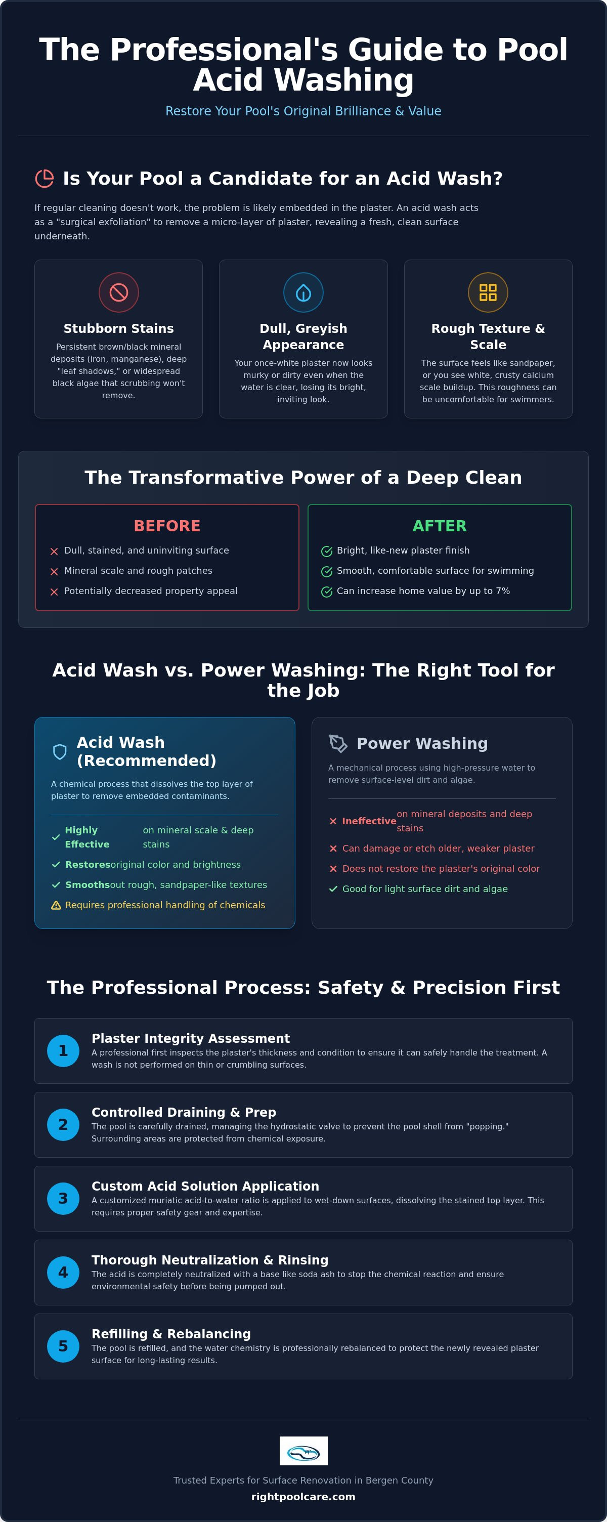 Pool acid wash service Bergen County