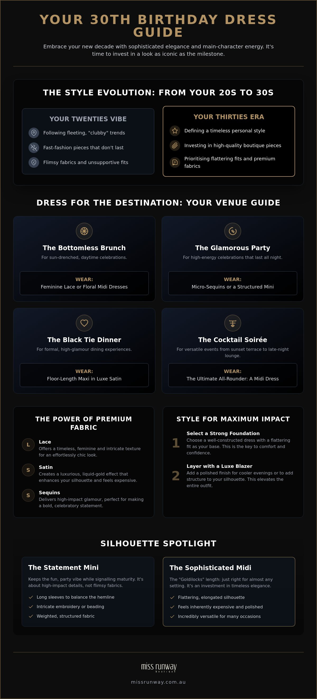 30th birthday party dress ideas