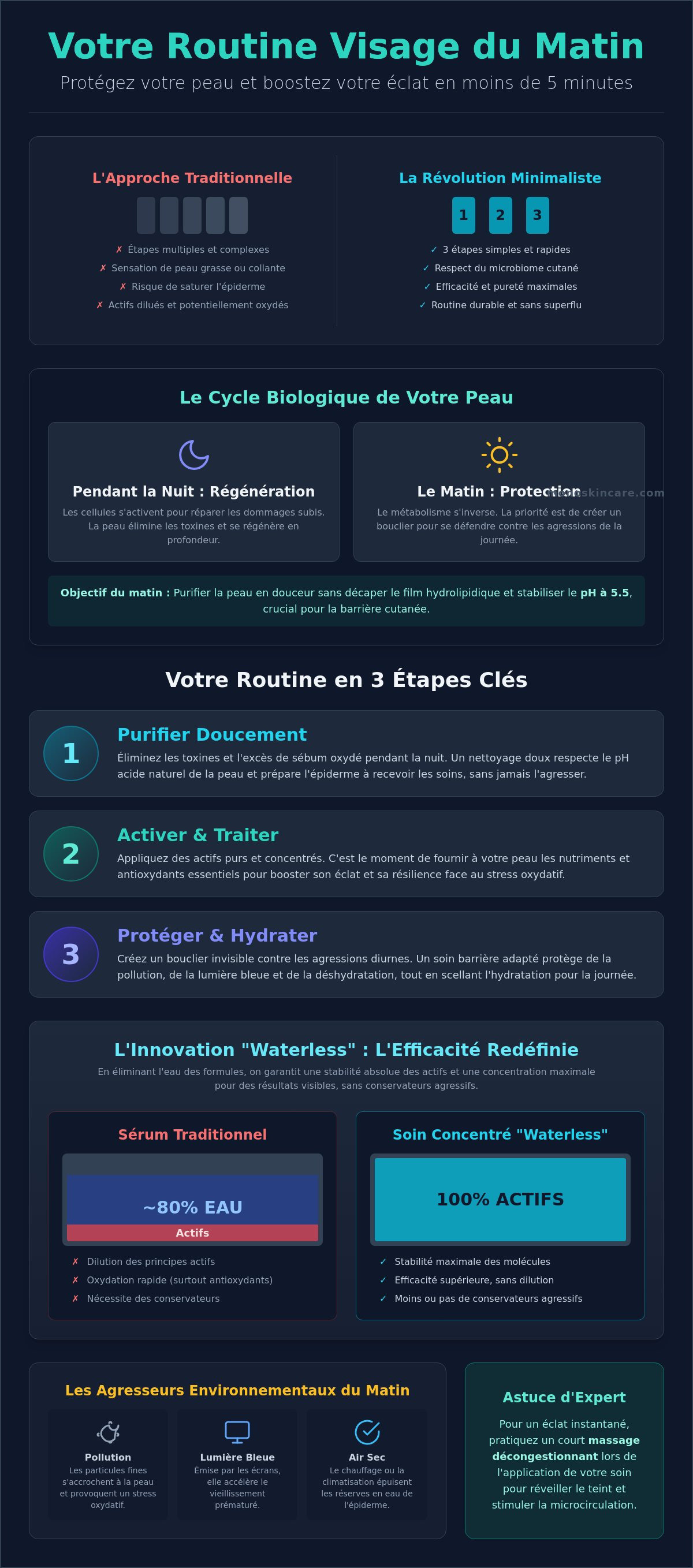 Routine visage du matin rapide