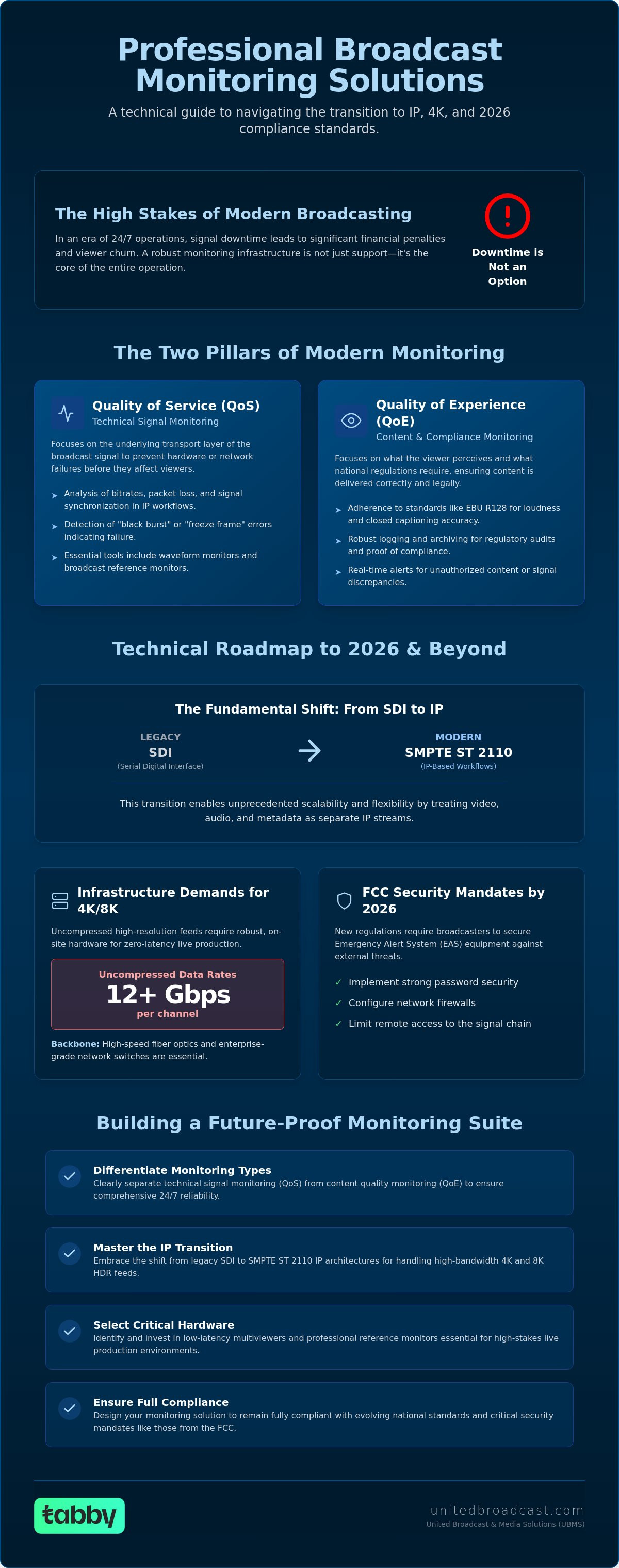Broadcast monitoring solutions
