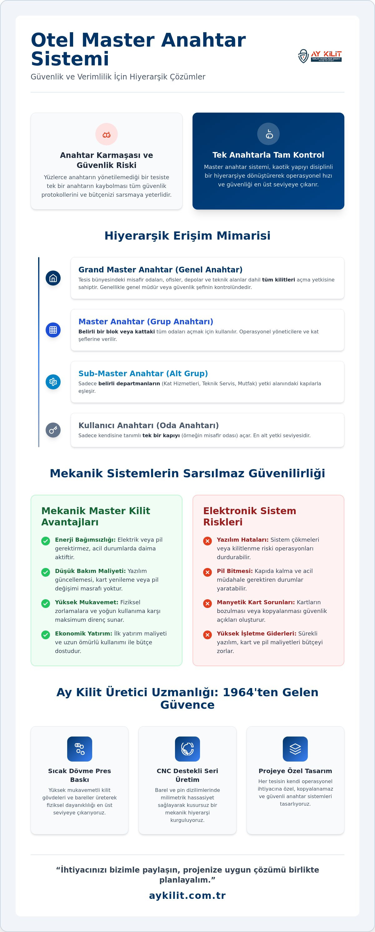 Otel master anahtar sistemi