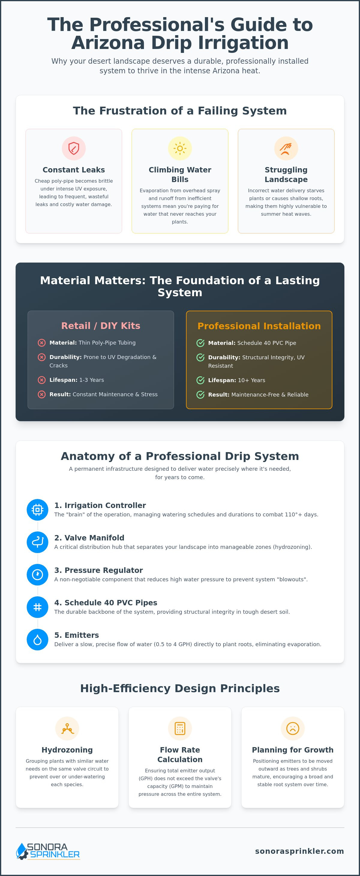 Residential drip system installation