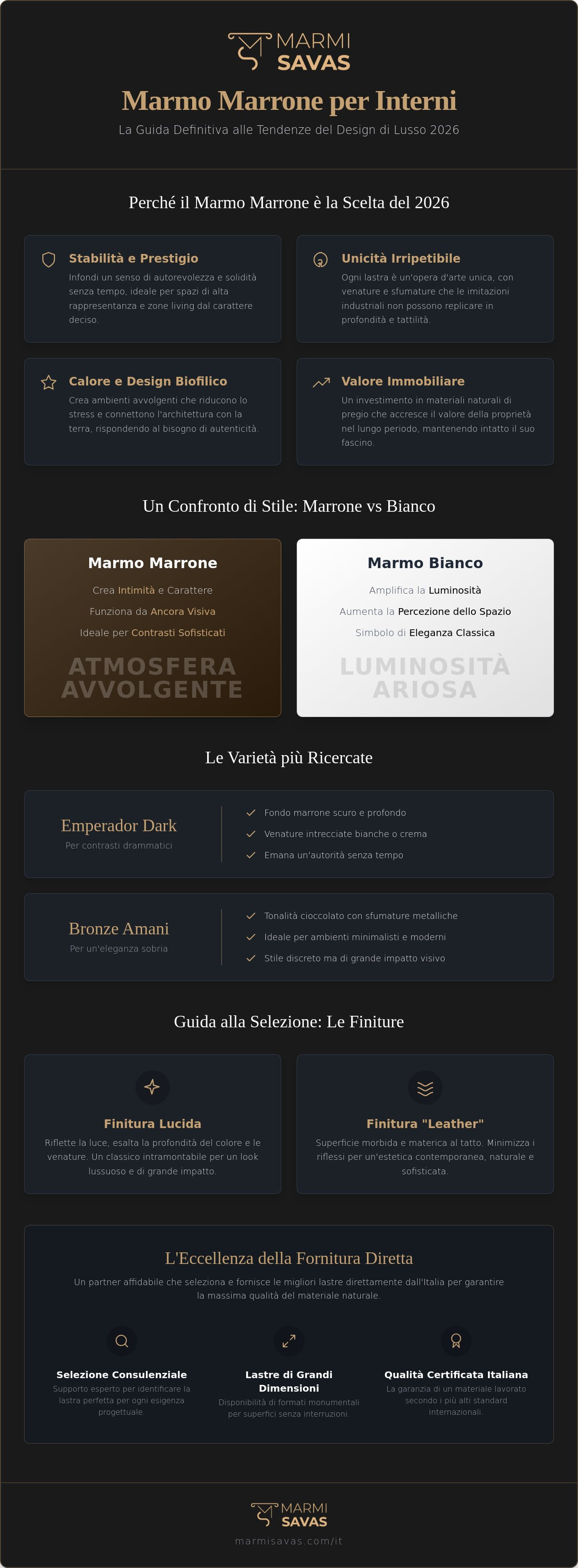 Marmo marrone per interni