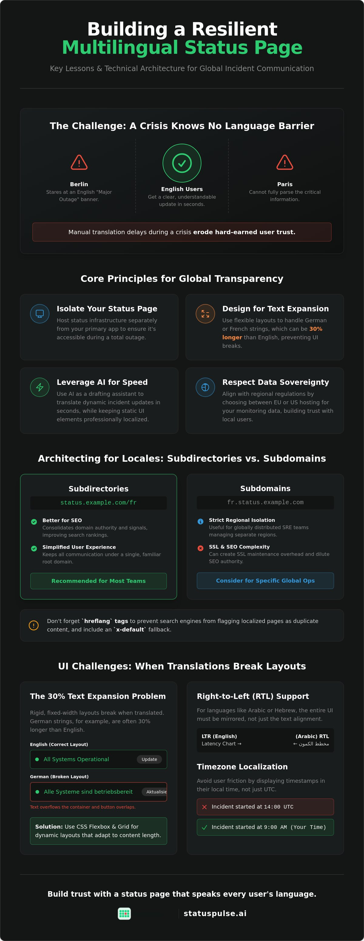 Building a Multilingual Status Page: Lessons from Shipping 7 Locales